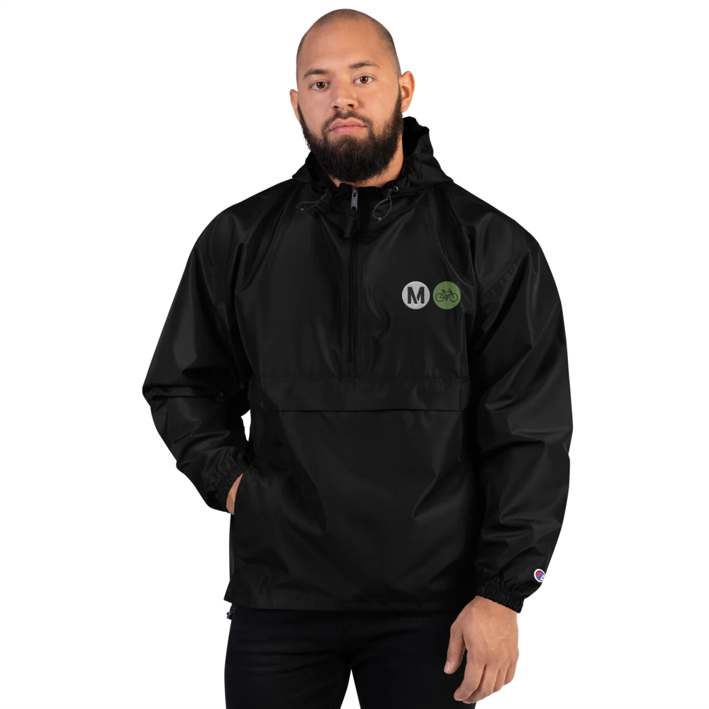 Metro Bike Embroidered Champion Men's Packable Jacket