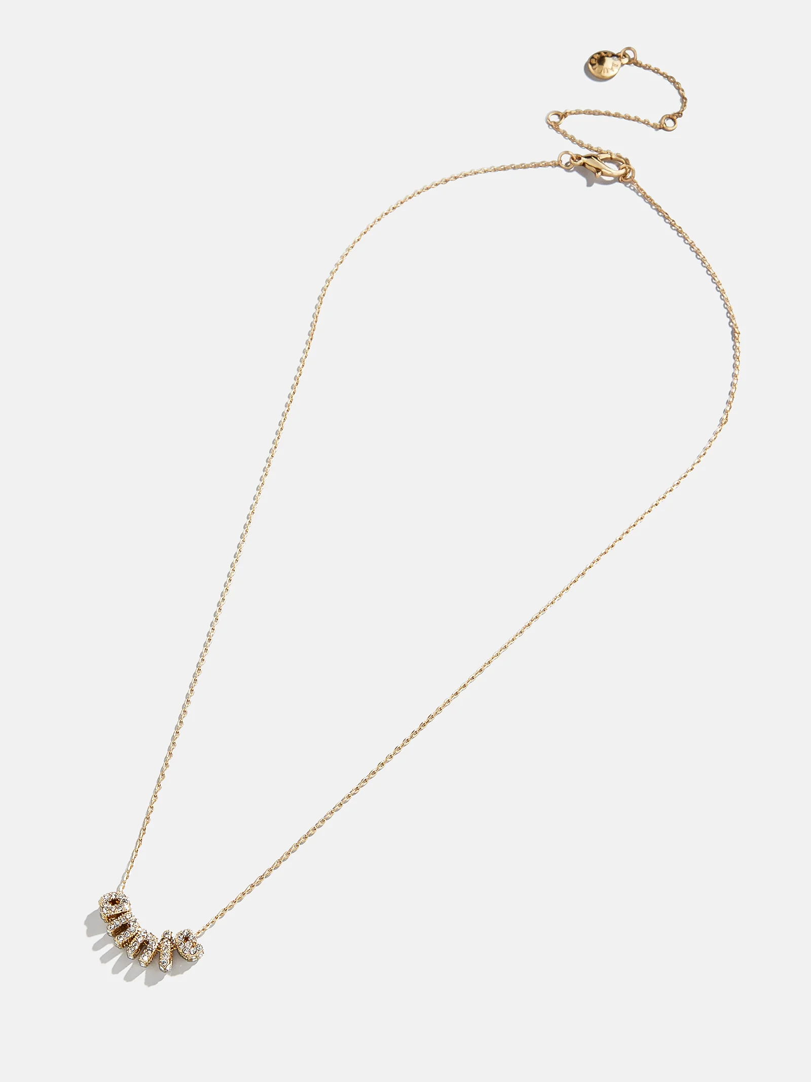 Bubble Letter Custom Necklace - Extra Small Bubble Letter