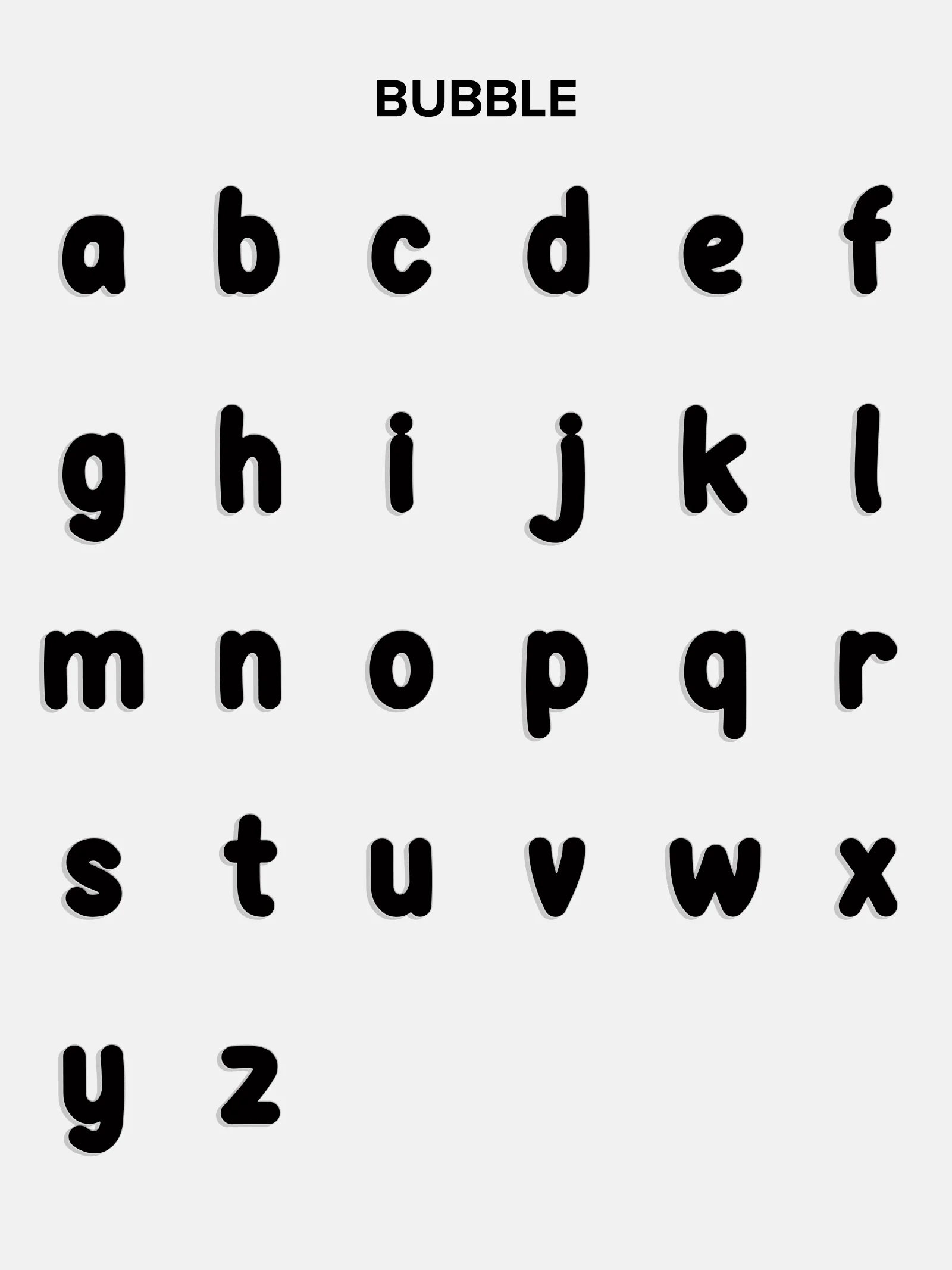 Bubble Letter Custom Necklace - Extra Small Bubble Letter