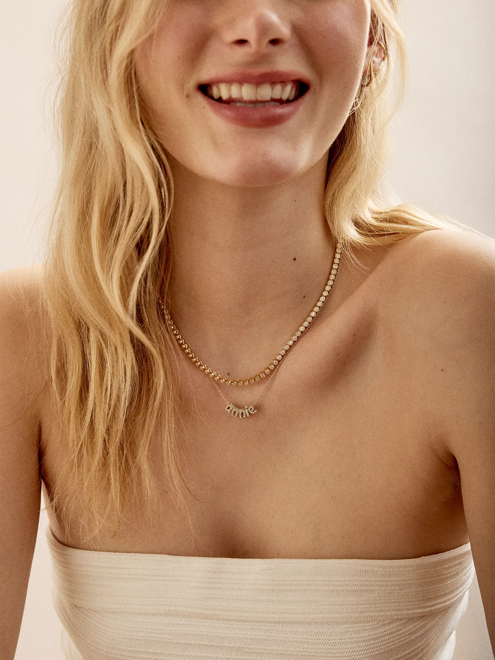 Bubble Letter Custom Necklace - Extra Small Bubble Letter