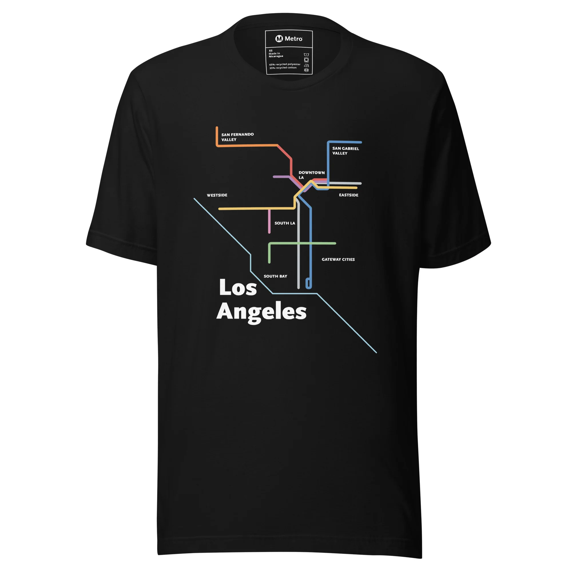 Los Angeles Dark Mode Map Unisex T-shirt