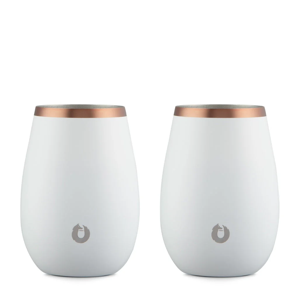 Stainless Steel Sauvignon Blanc Wine Glass, Set of 2 - White