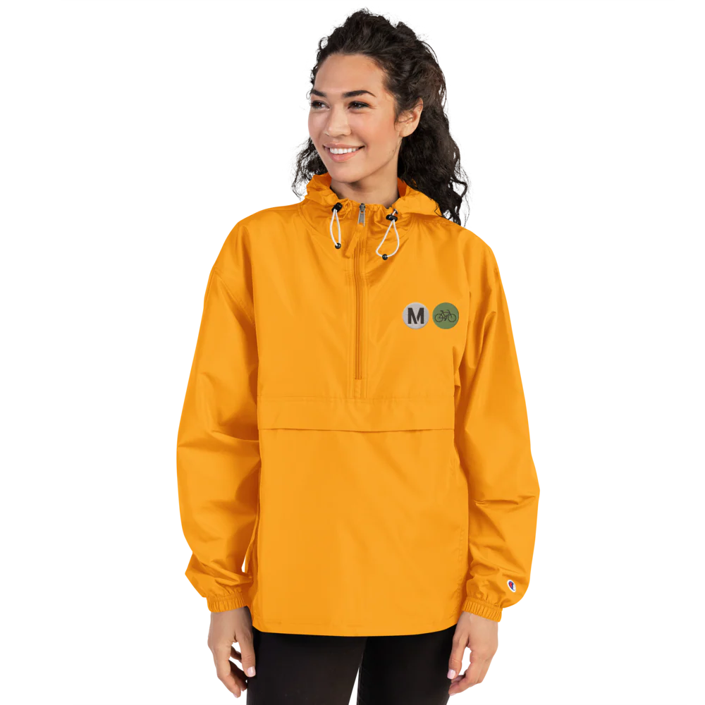 Metro Bike Embroidered Champion Women's Packable Jacket