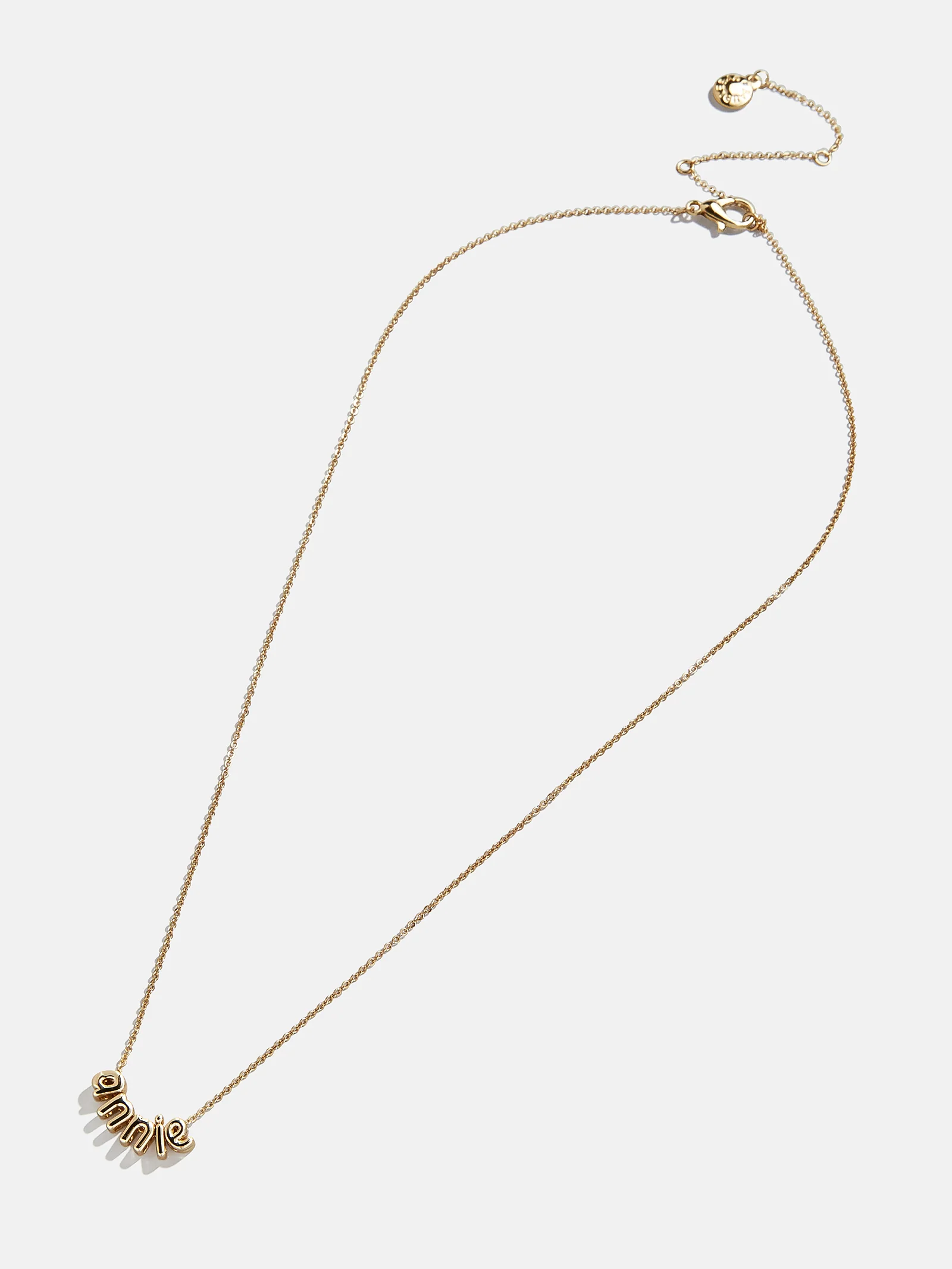 Bubble Letter Custom Necklace - Extra Small Bubble Letter