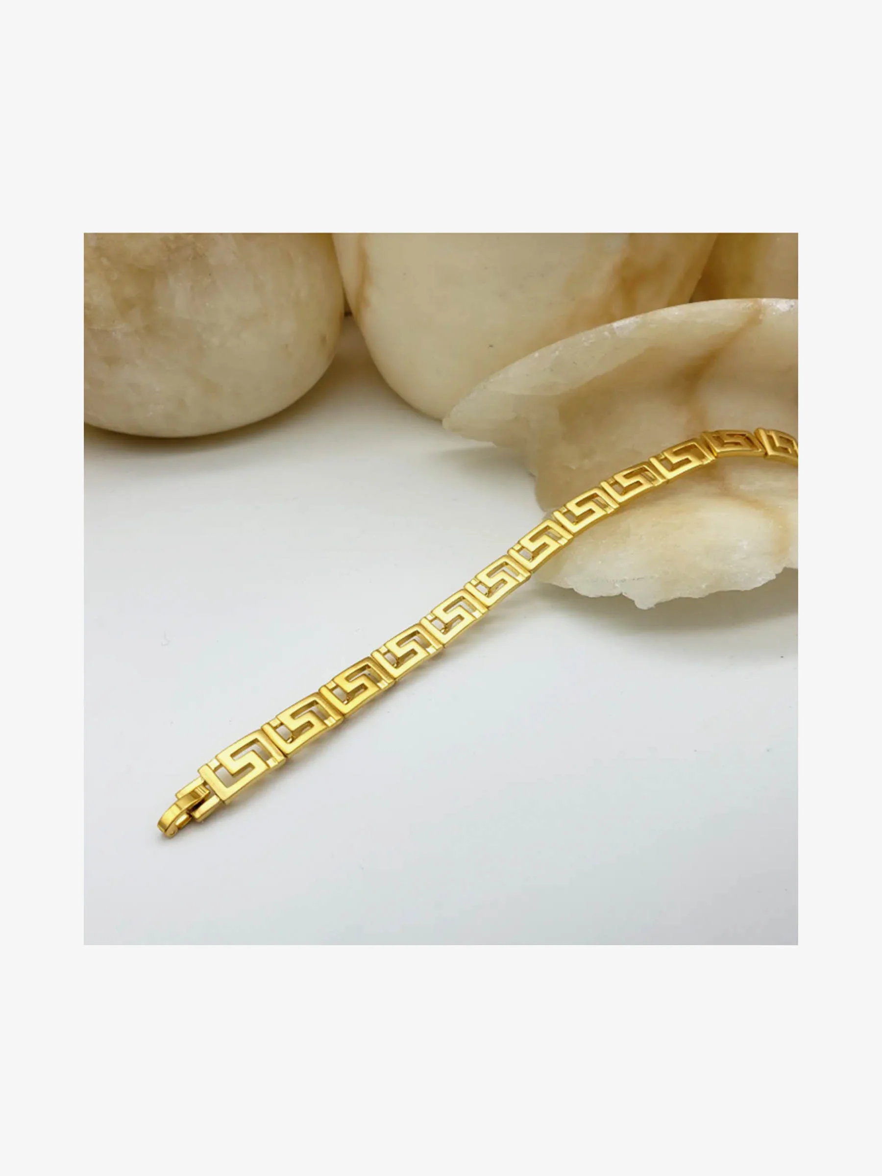 Classical Meander Link Bracelet - Ancient Greece Inspired