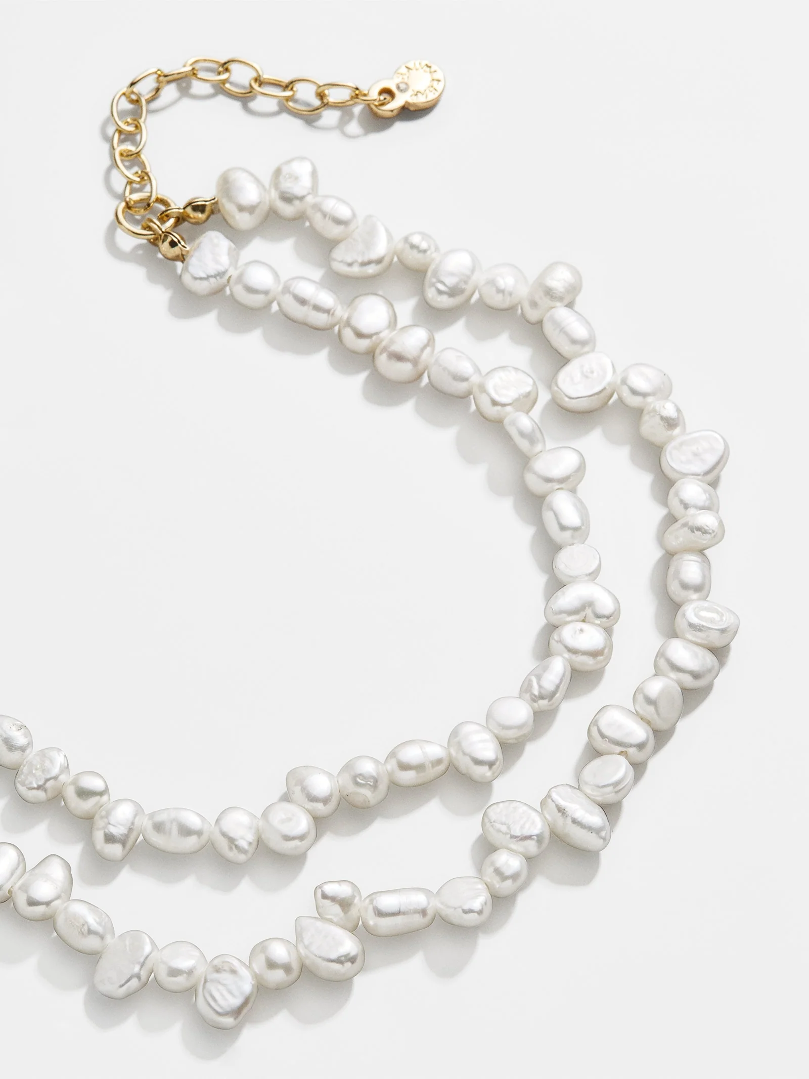 Teagan Pearl Layered Anklet  - White