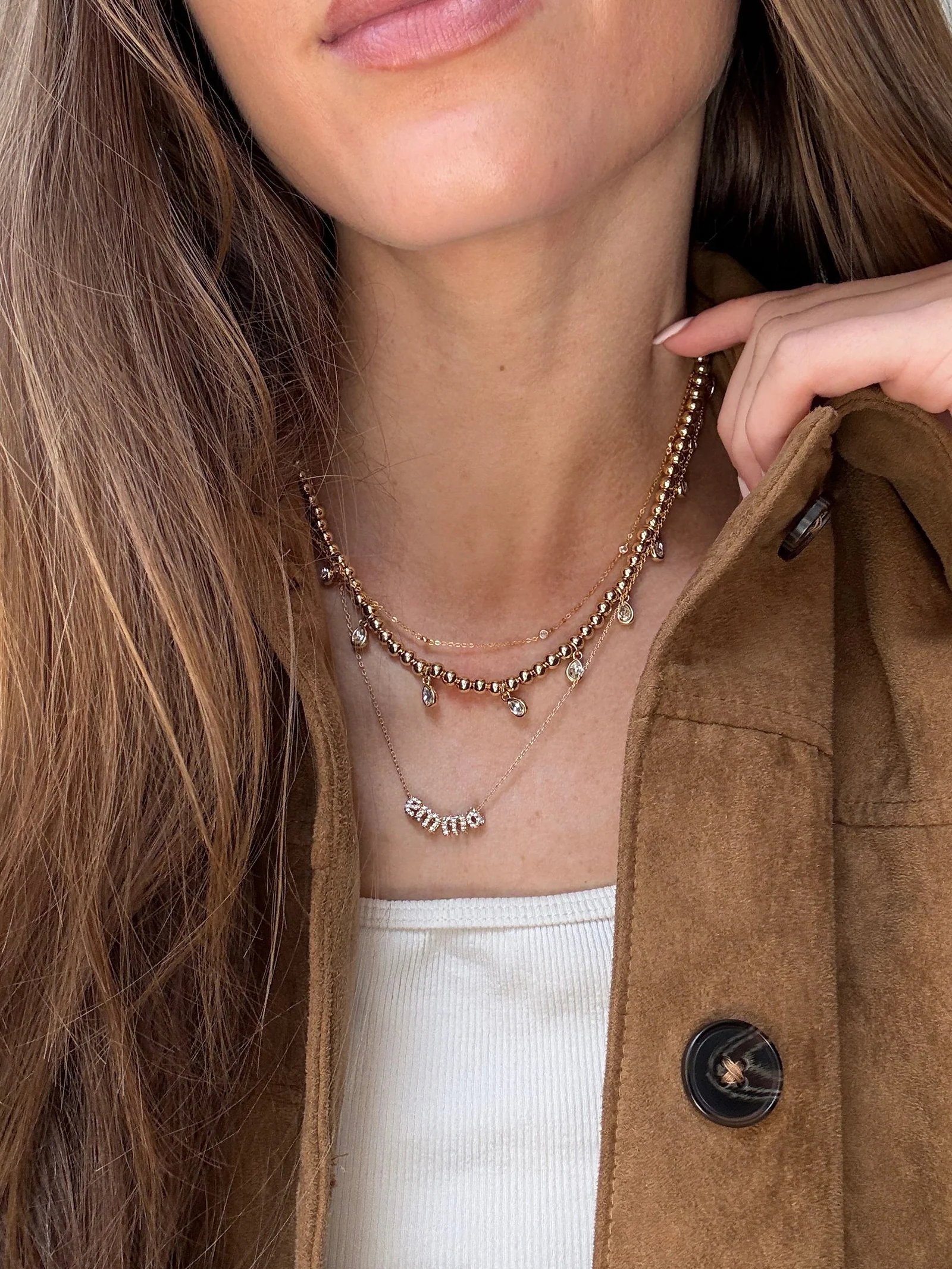 Bubble Letter Custom Necklace - Extra Small Bubble Letter