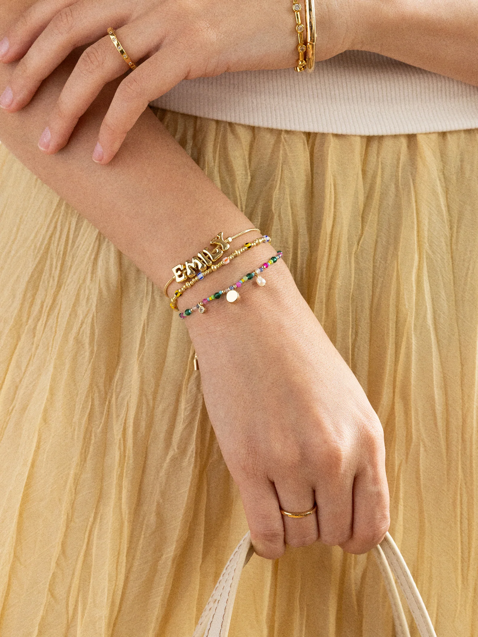 Rowan Semi-Precious Custom Layered Bracelet - St. Tropez