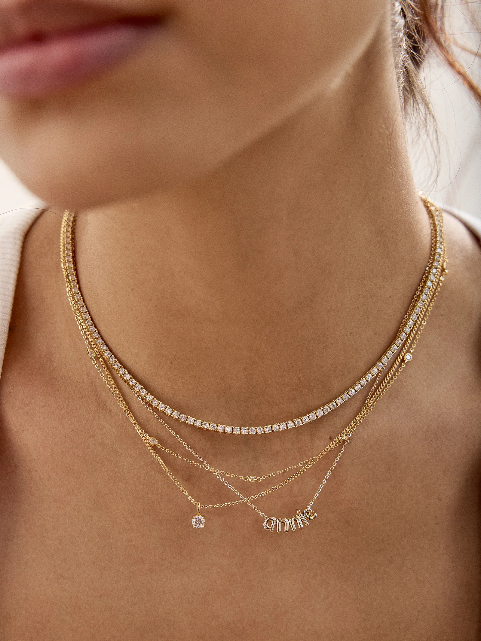 Bubble Letter Custom Necklace - Extra Small Bubble Letter