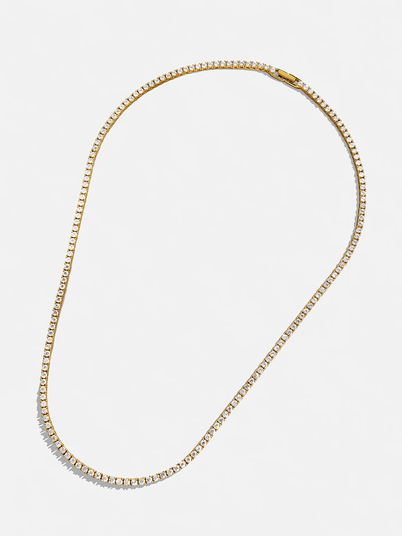 18K Gold Bennett Classic Tennis Necklace - 18K Gold Plated Sterling Silver