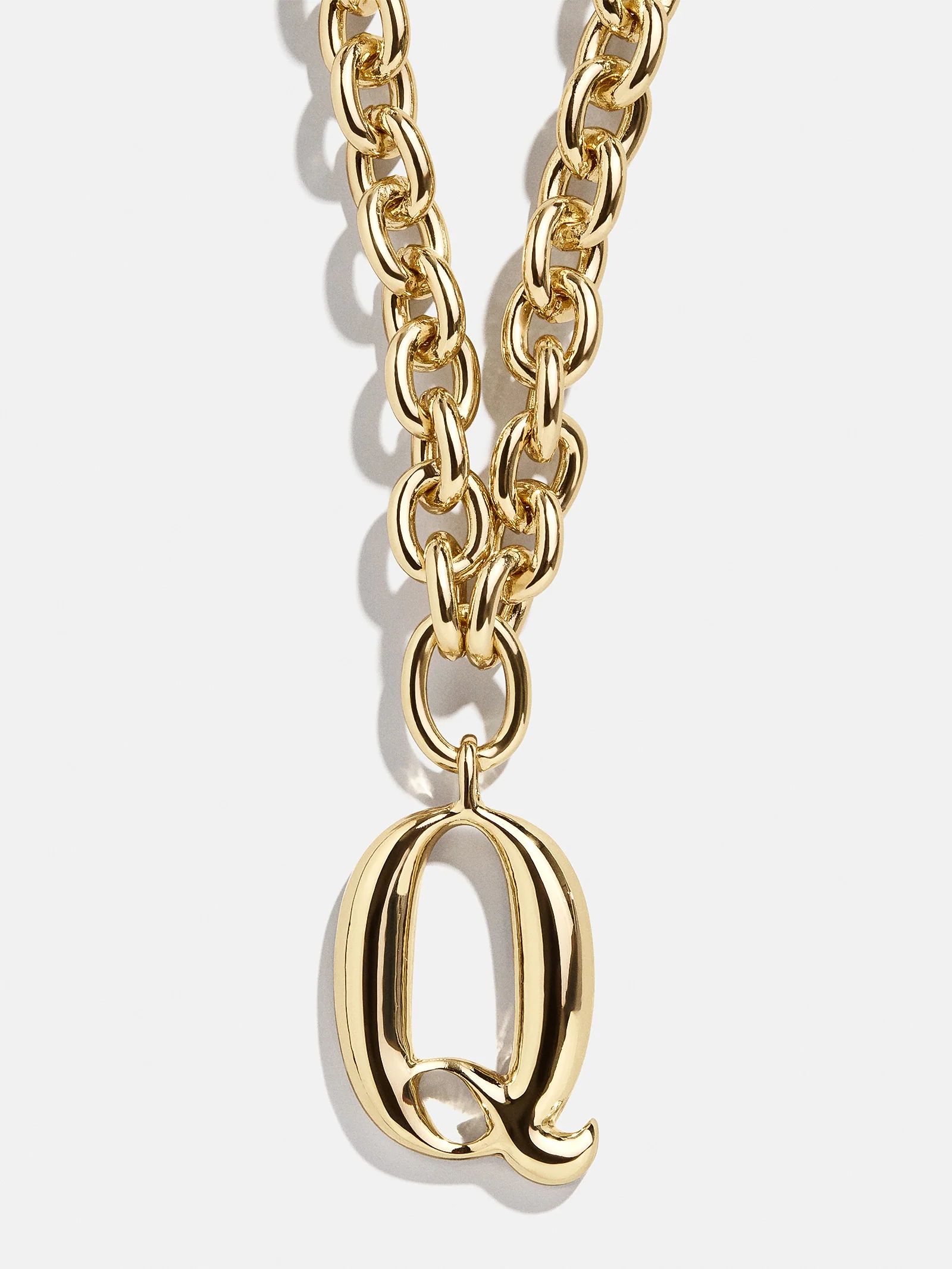 Chunky Charm Initial Necklace - Gold