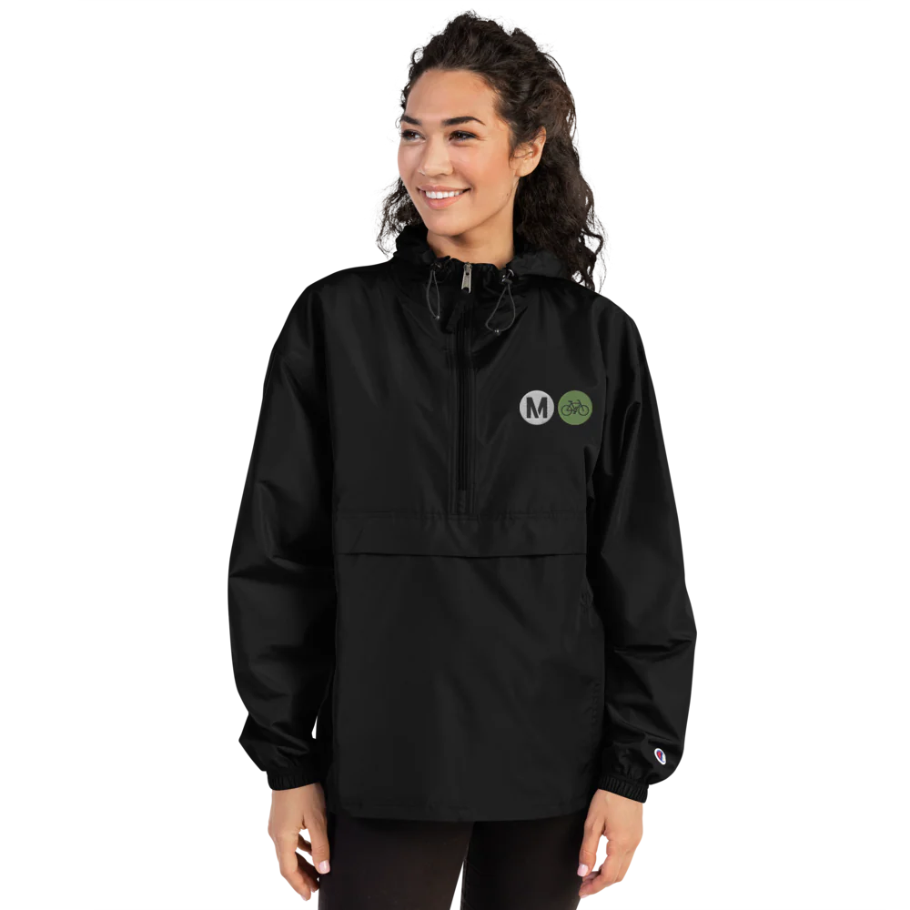 Metro Bike Embroidered Champion Women's Packable Jacket