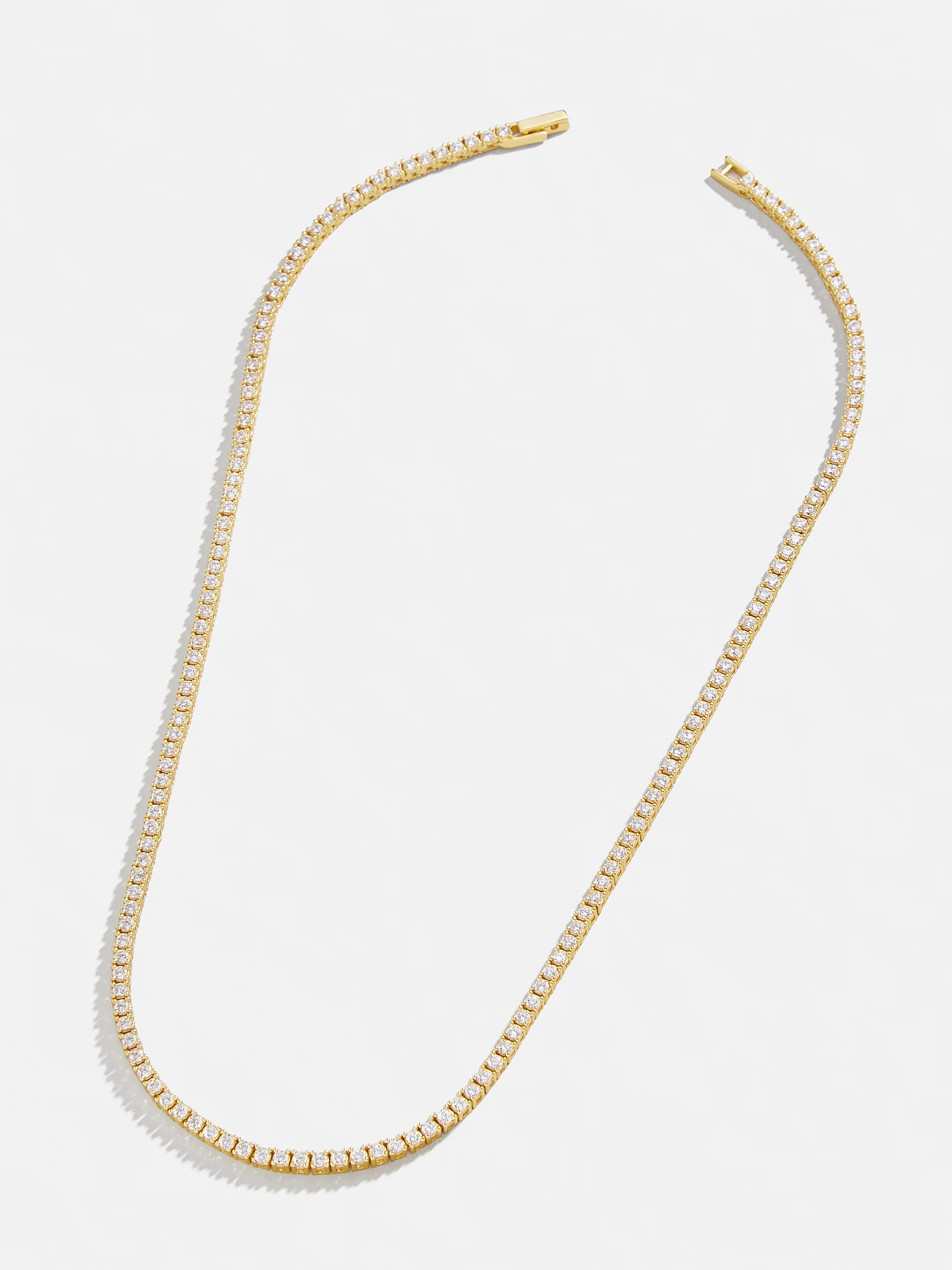 18K Gold Bennett Classic Tennis Necklace - 18K Gold Plated Sterling Silver