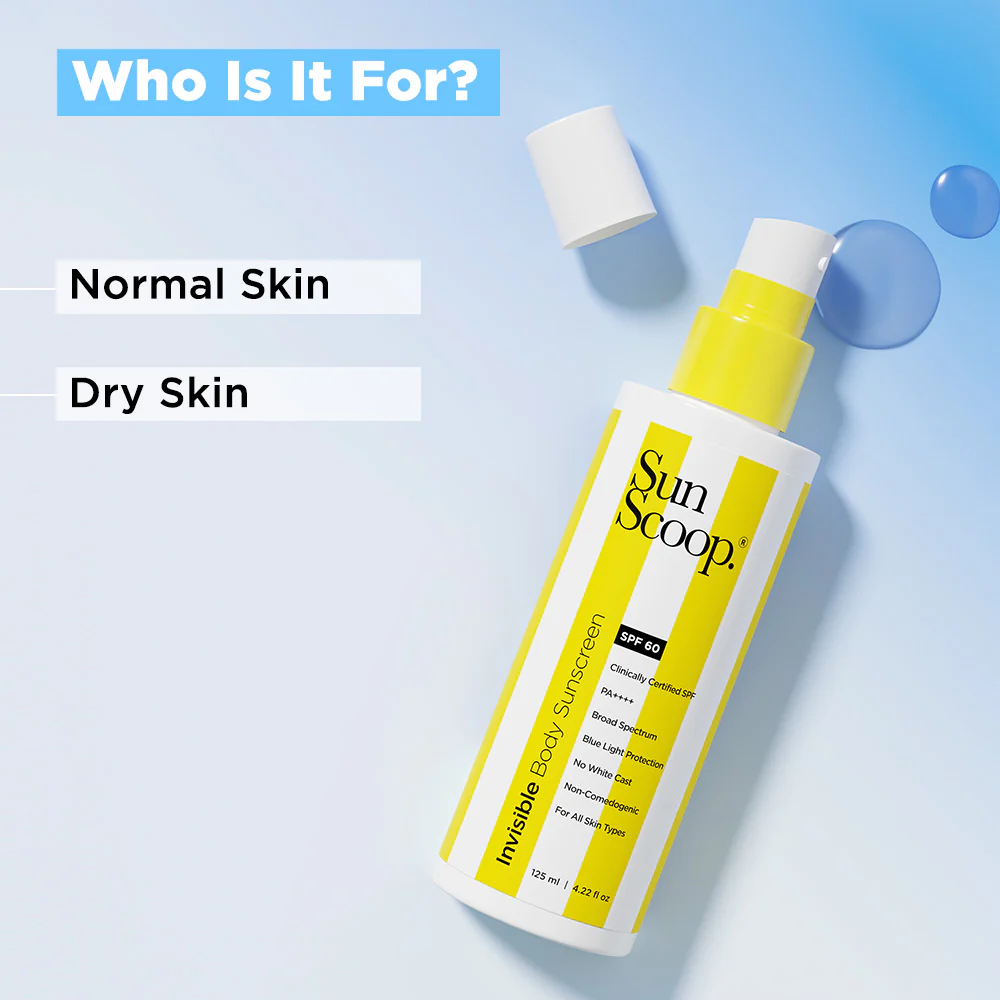 Invisible Sunscreen Spray for Body | SPF 60, PA++++ (125ml)