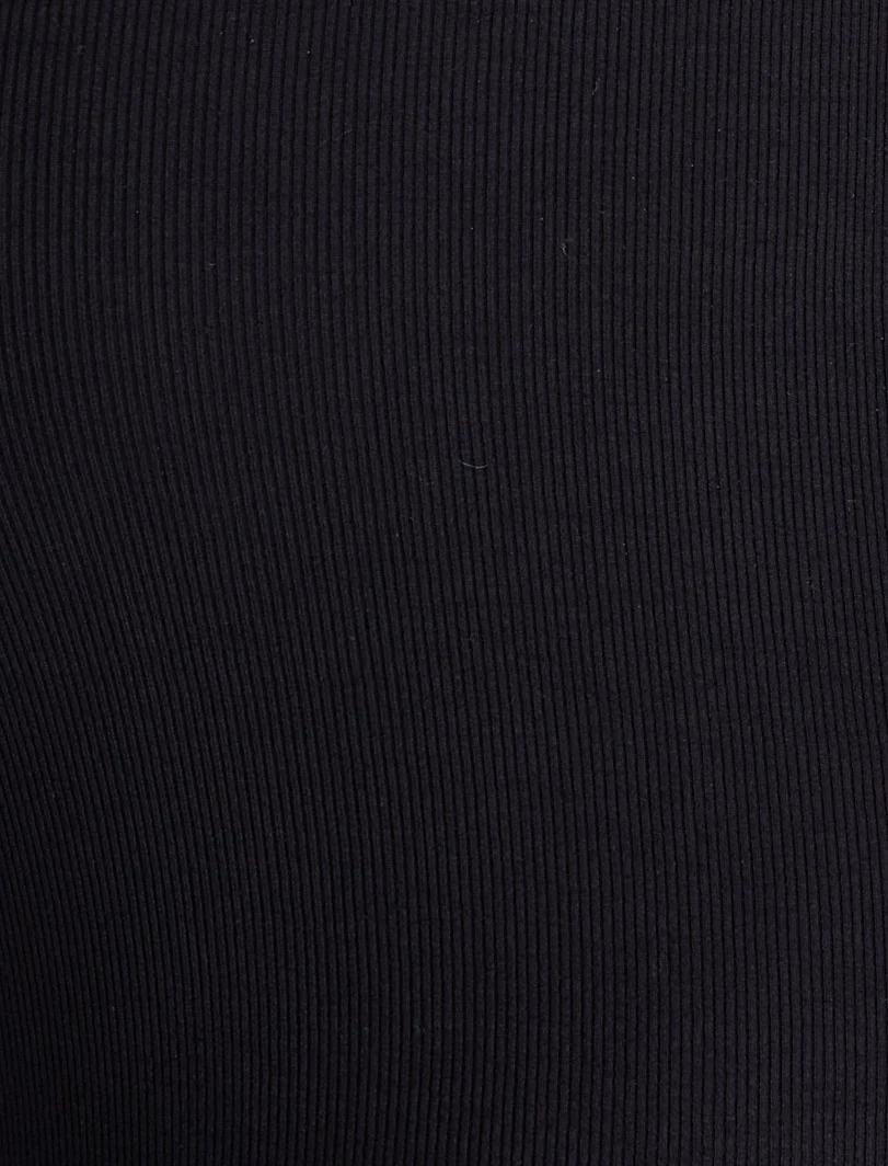 Sleeveless Collared Rib Midi Dress