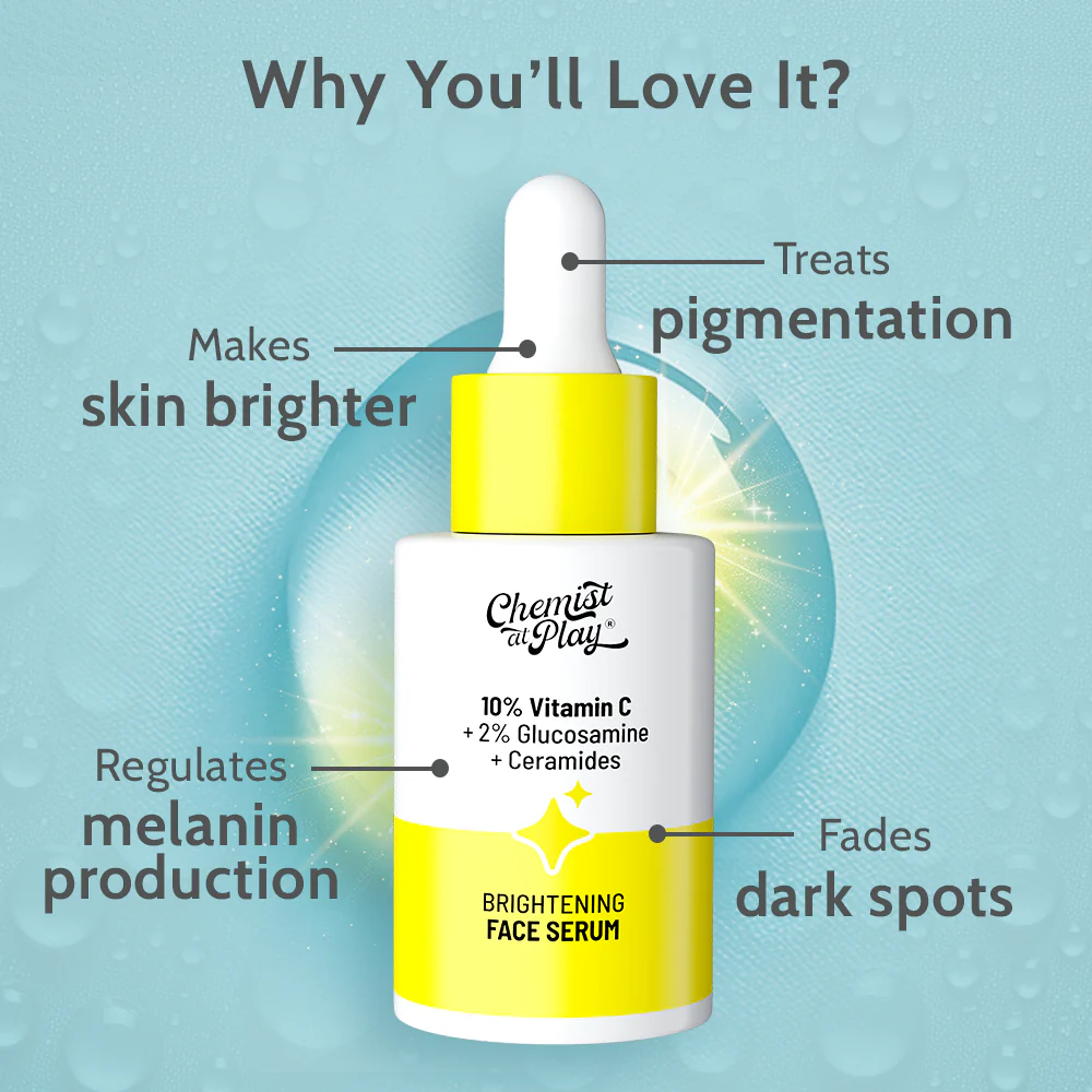 10% Vitamin C Face Serum for Glowing & Bright Skin - 10ml