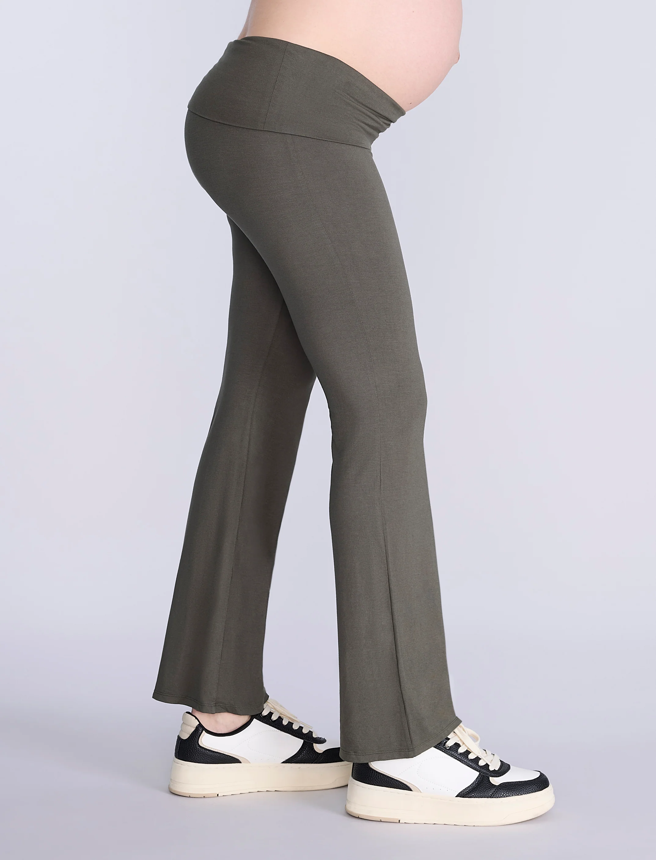 Roll Over Waist Flare Legging