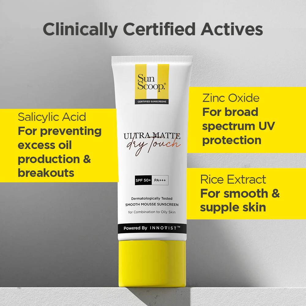 Oil Free Ultra Matte Sunscreen for Oily Skin | SPF 50, PA+++ (45g)