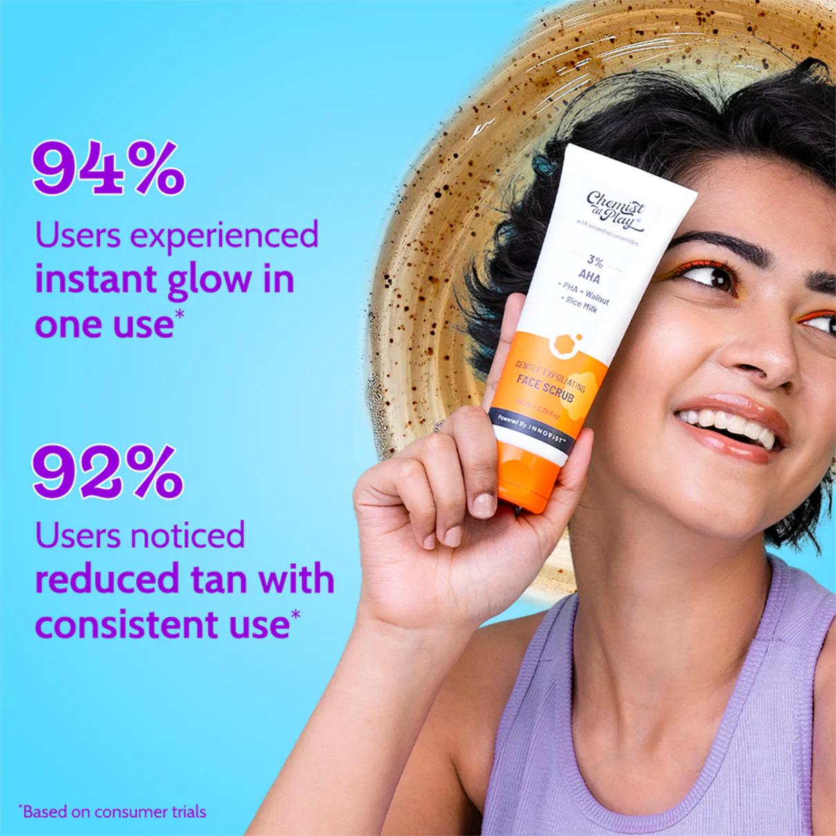 Gentle Exfoliating Face Scrub for Clear & Glowing Skin-100ml