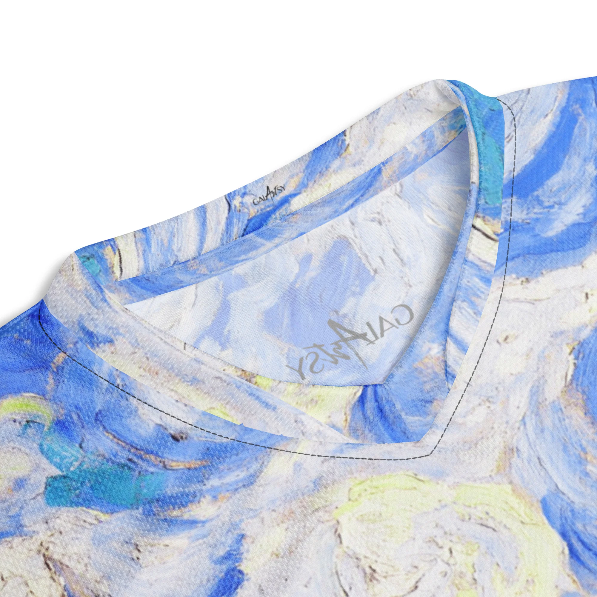 Wheat Field with Cypresses unisex sports jersey