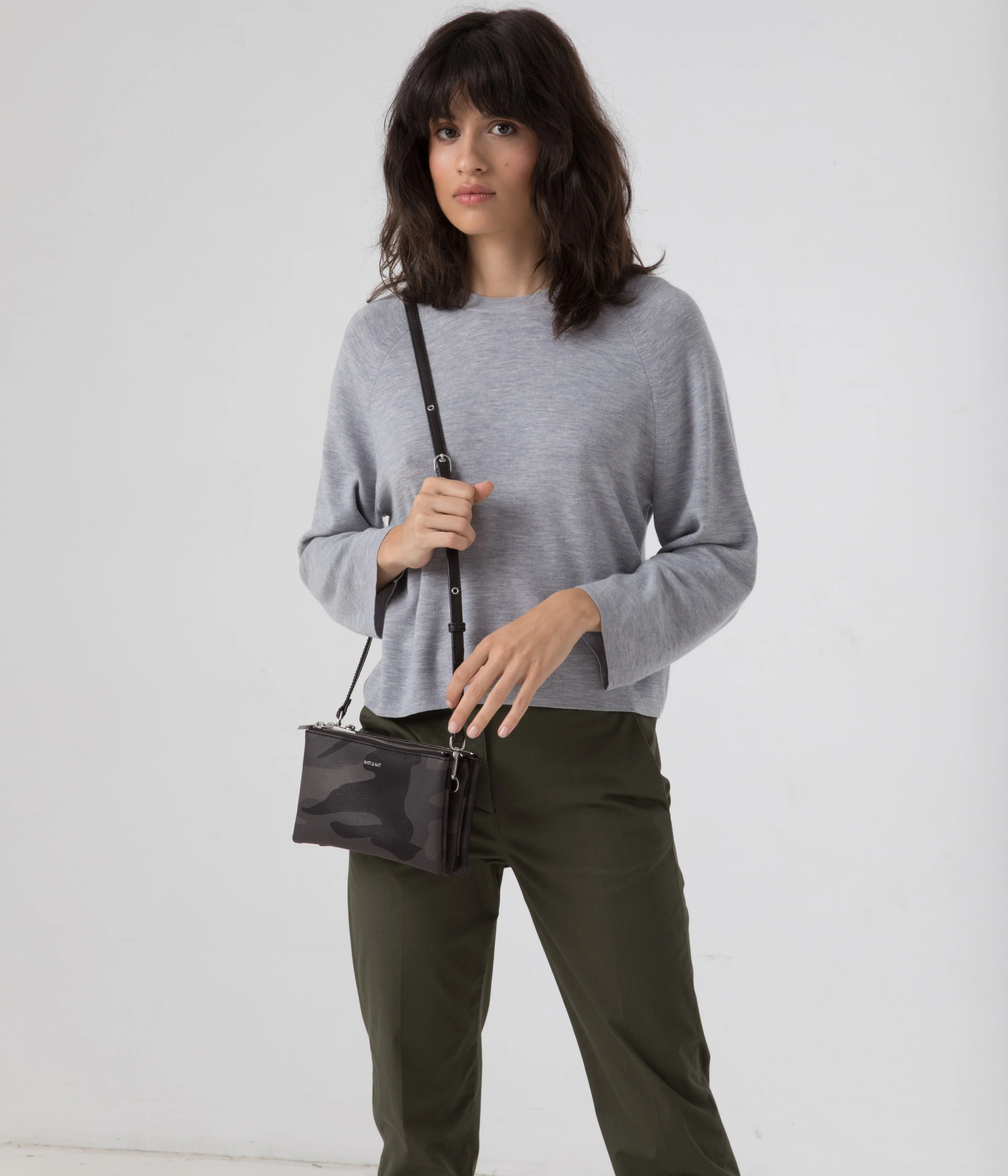 TRIPLET Vegan Crossbody Bag - Camo