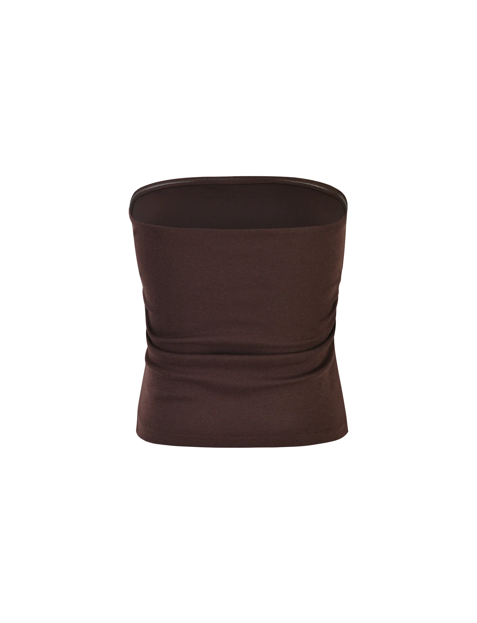 HARRIETT RIB TOP - BROWN : CHOCOLATE