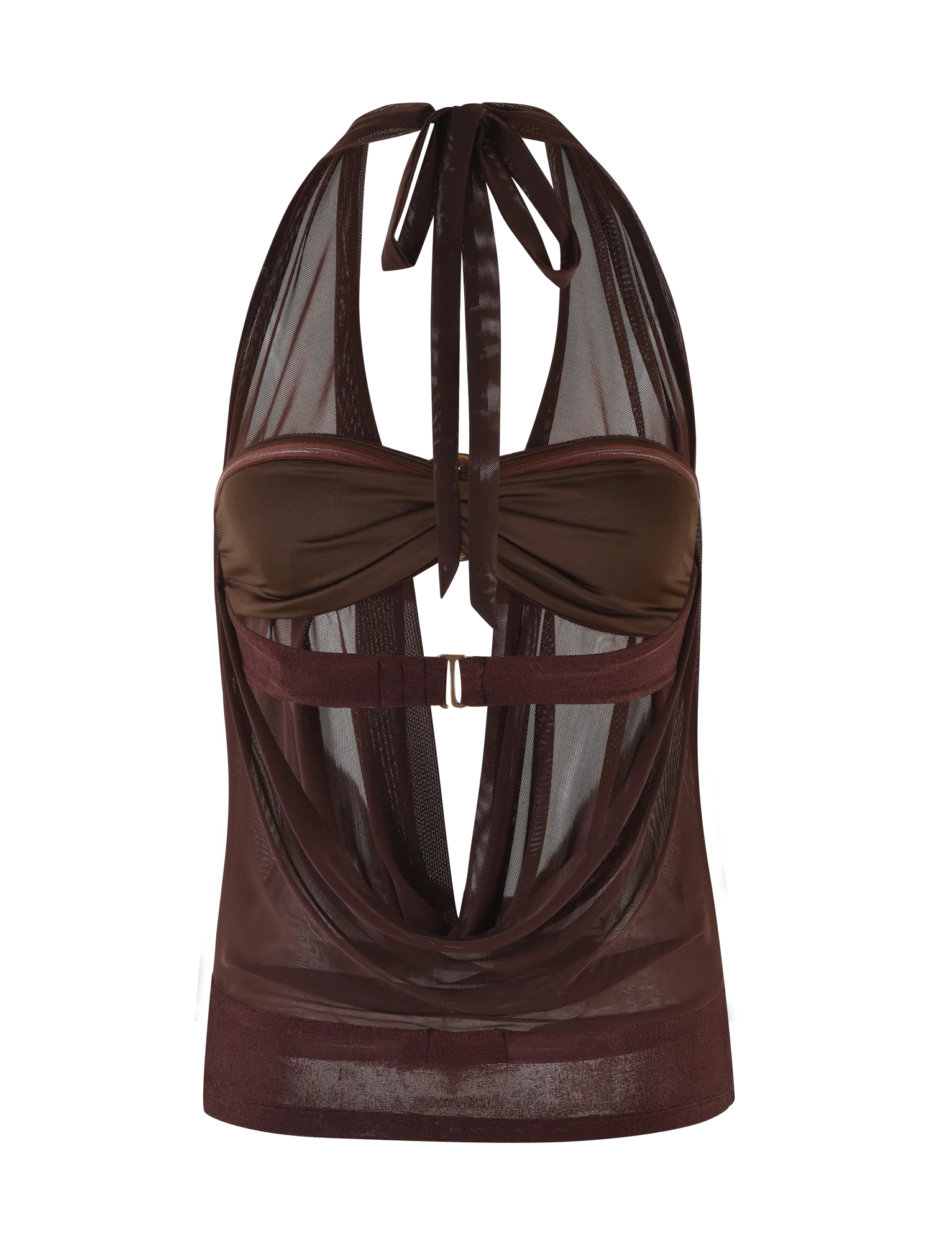 MAKENA TWO-PIECE TOP - BROWN : CHOCOLATE