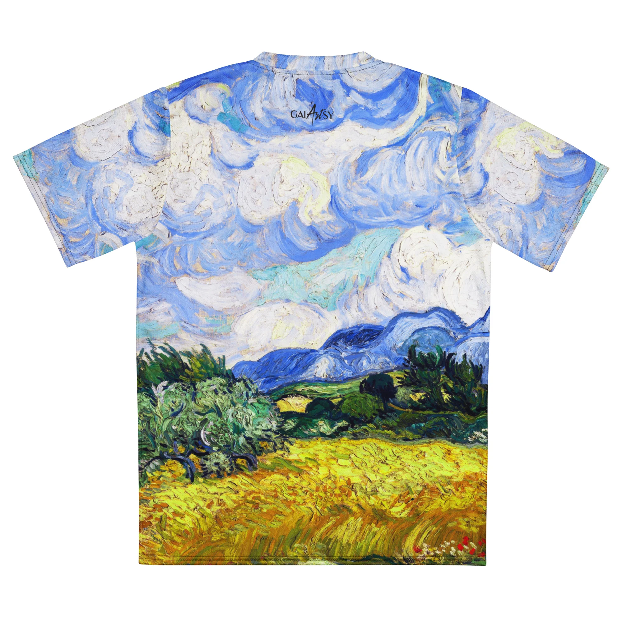 Wheat Field with Cypresses unisex sports jersey