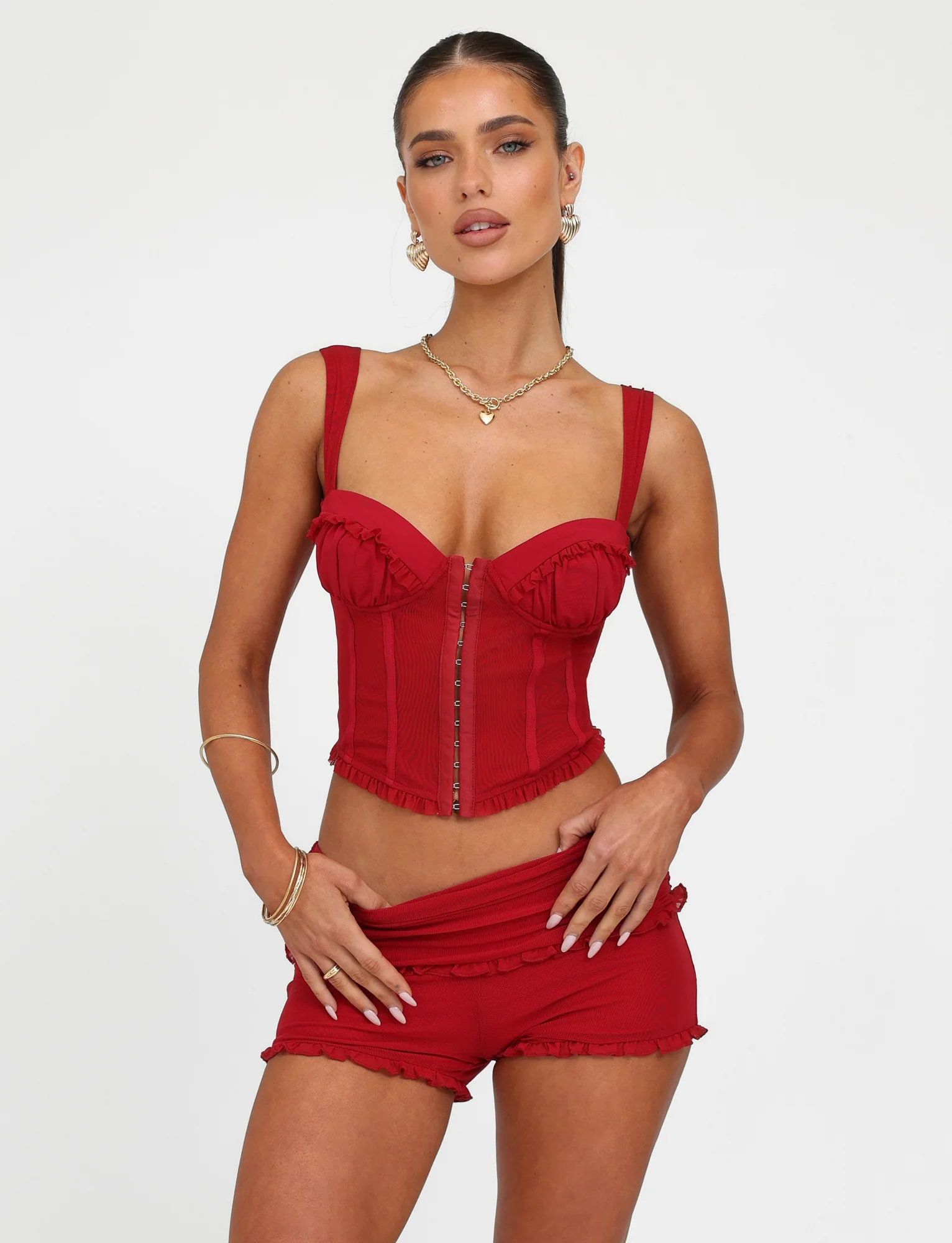 GINNY TOP - RED : CHERRY RED