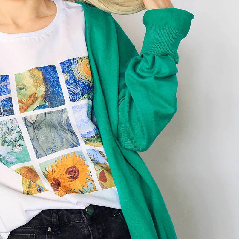 Van Gogh paintings grid - Unisex tshirt