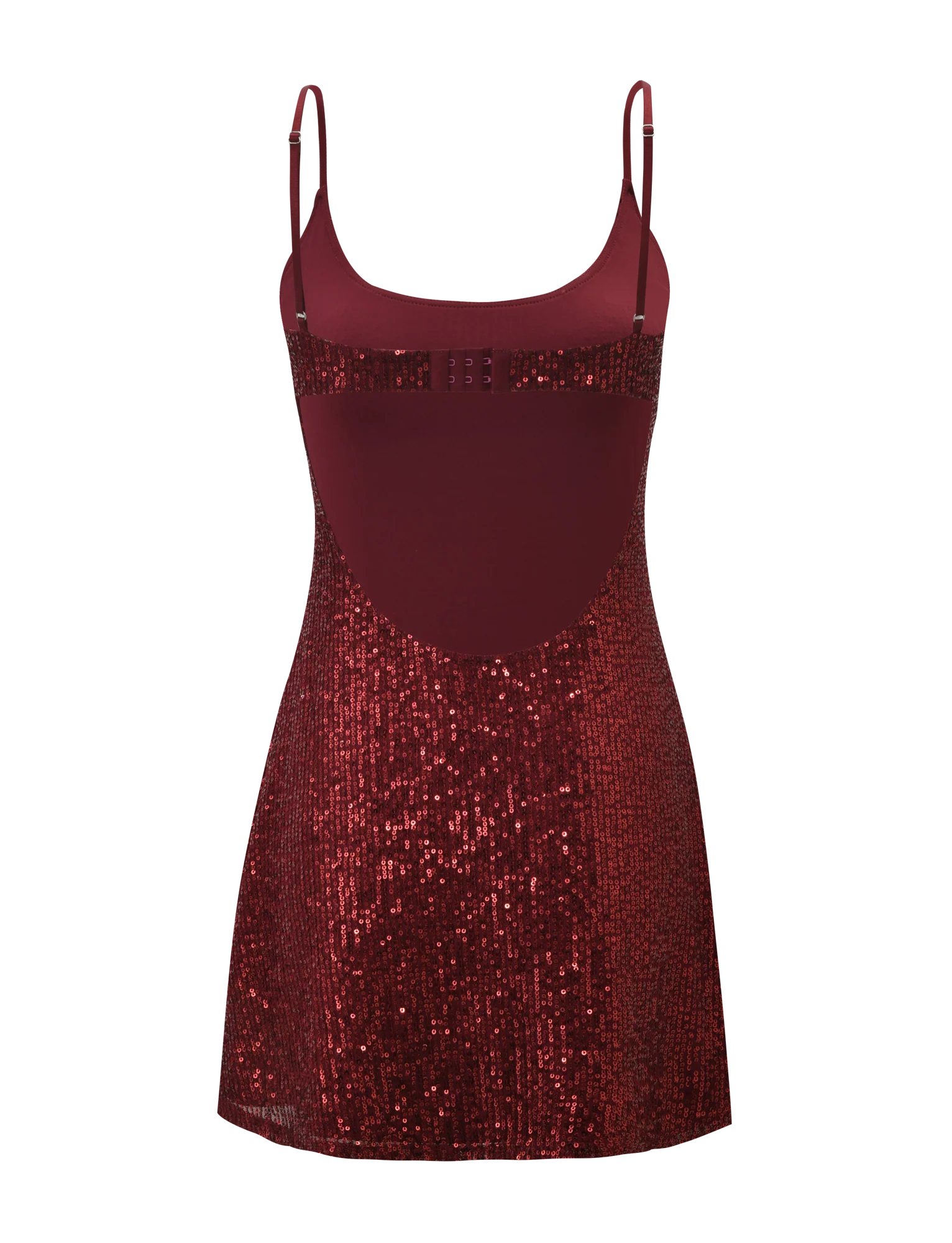 ZEINA MINI DRESS - WINE SEQUIN