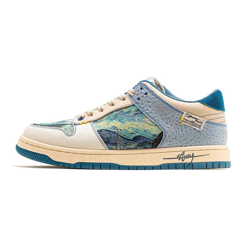 Van Gogh Starry Night inspired sneakers
