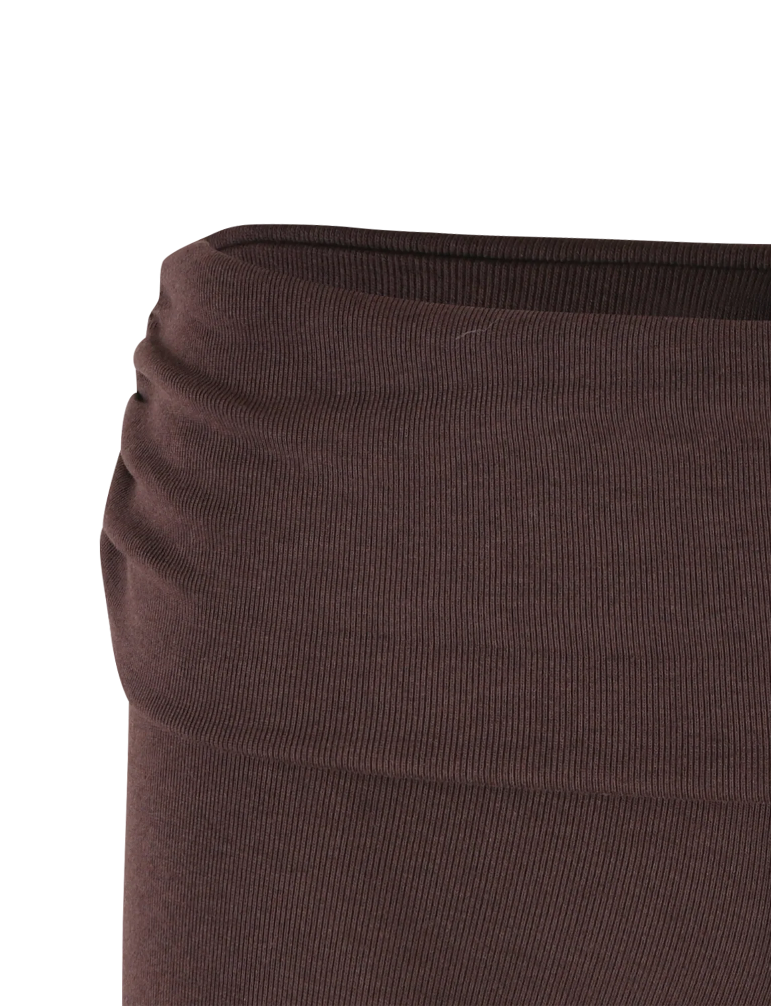 KARINA RIB SHORT - BROWN : CHOCOLATE