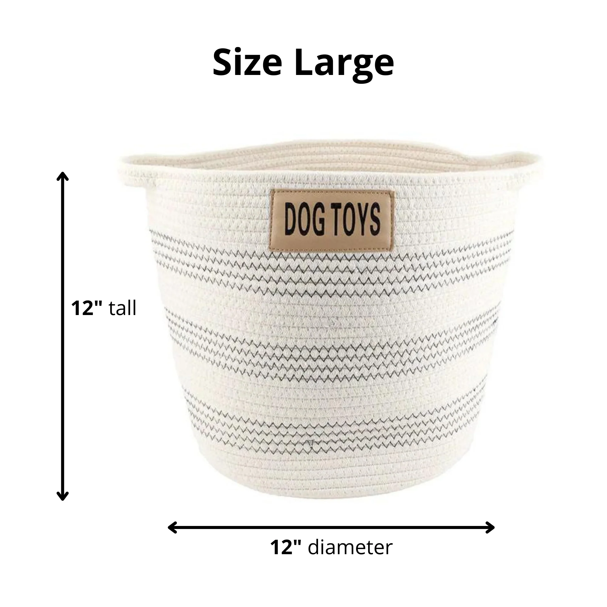 Midlee Dog Toy Rope Cotton Basket