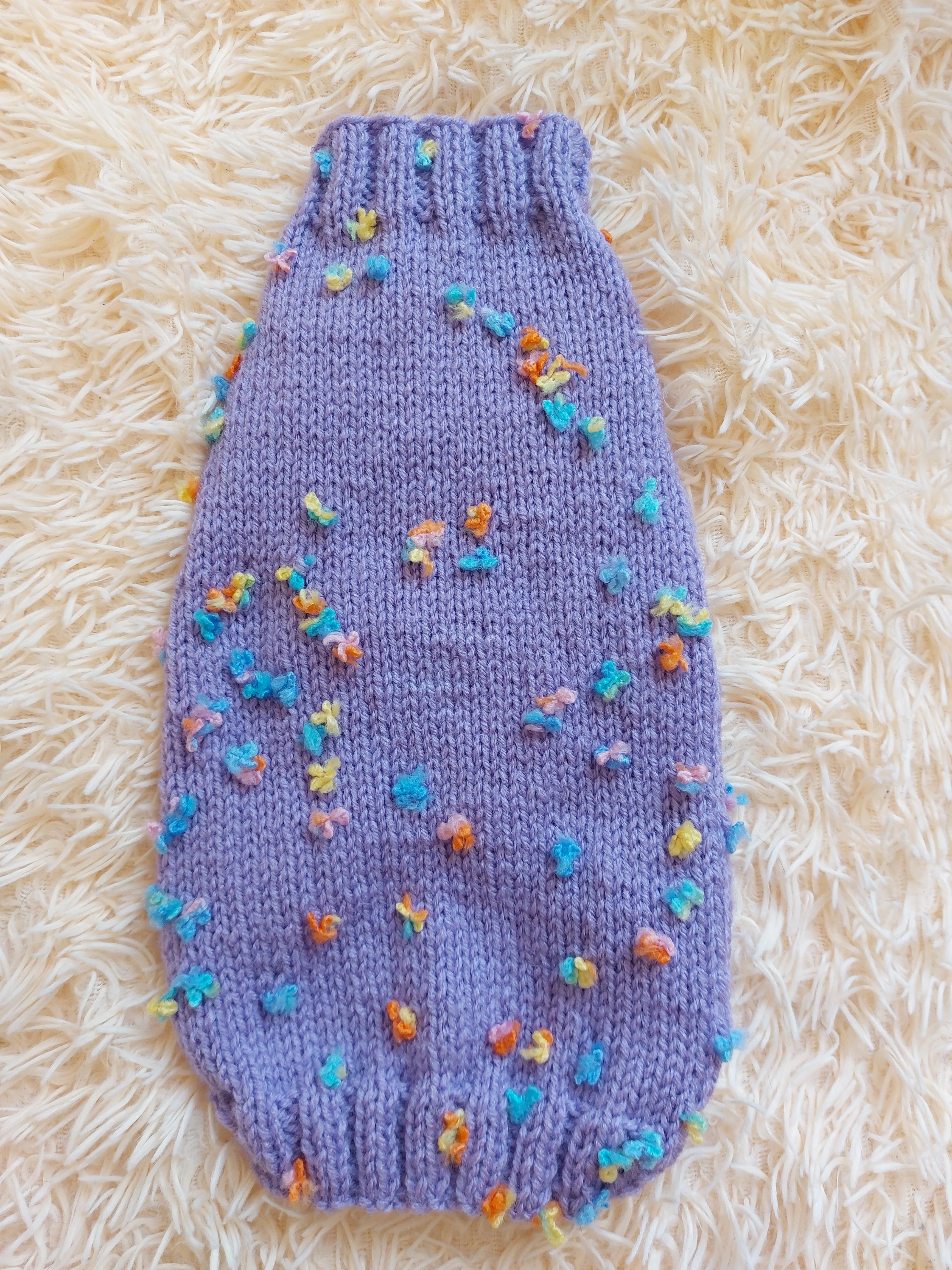 Jumper with flowers for a mini dachshund,Sweater with flowers and butterflies for miniature dachshund or small dog.