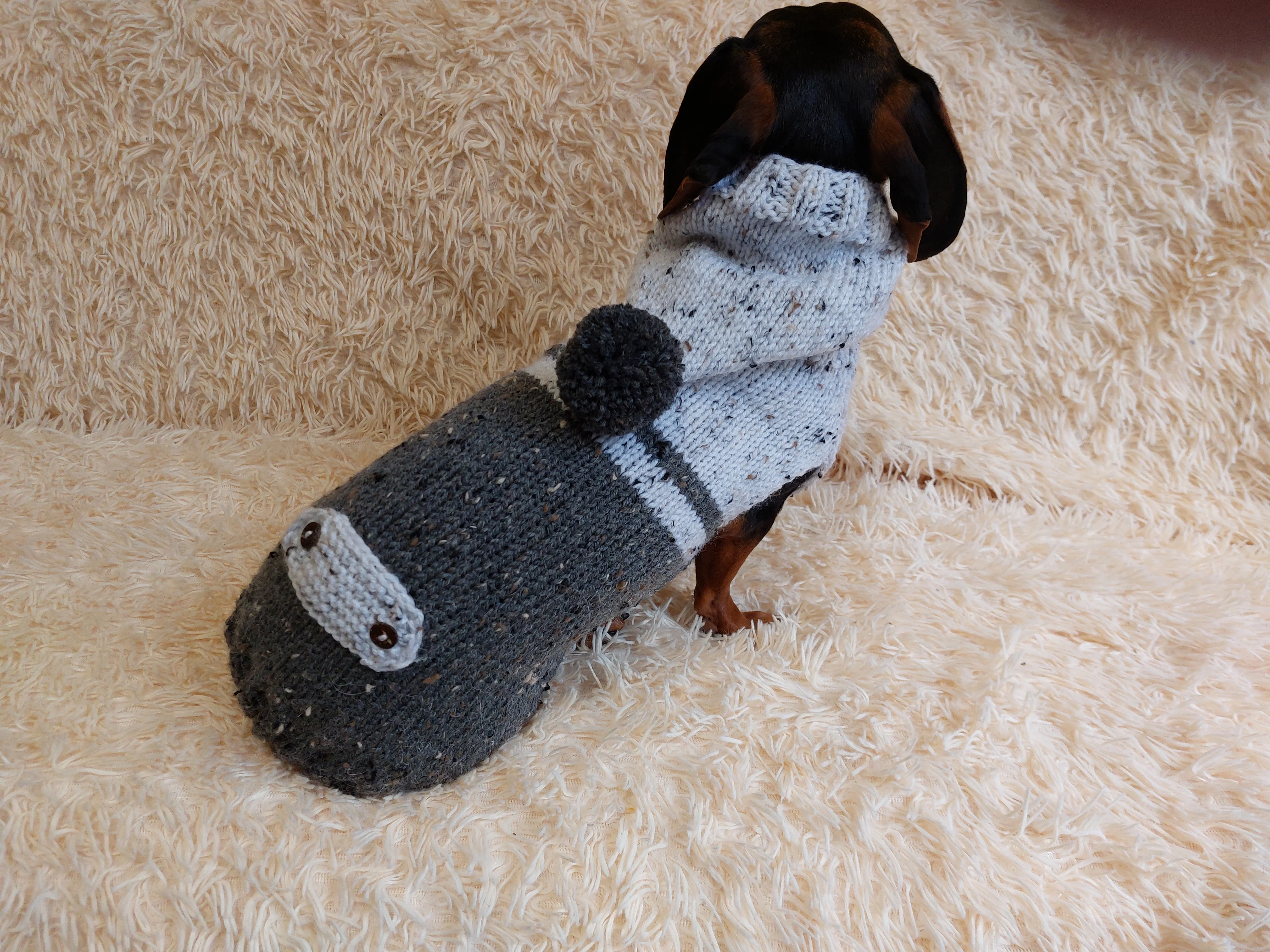 Pet Clothes Warm Alpaca Coat Knitted Vest Sweater Coat Dog Hoodie Clothing Hoody for Photo Props or Dog Gift