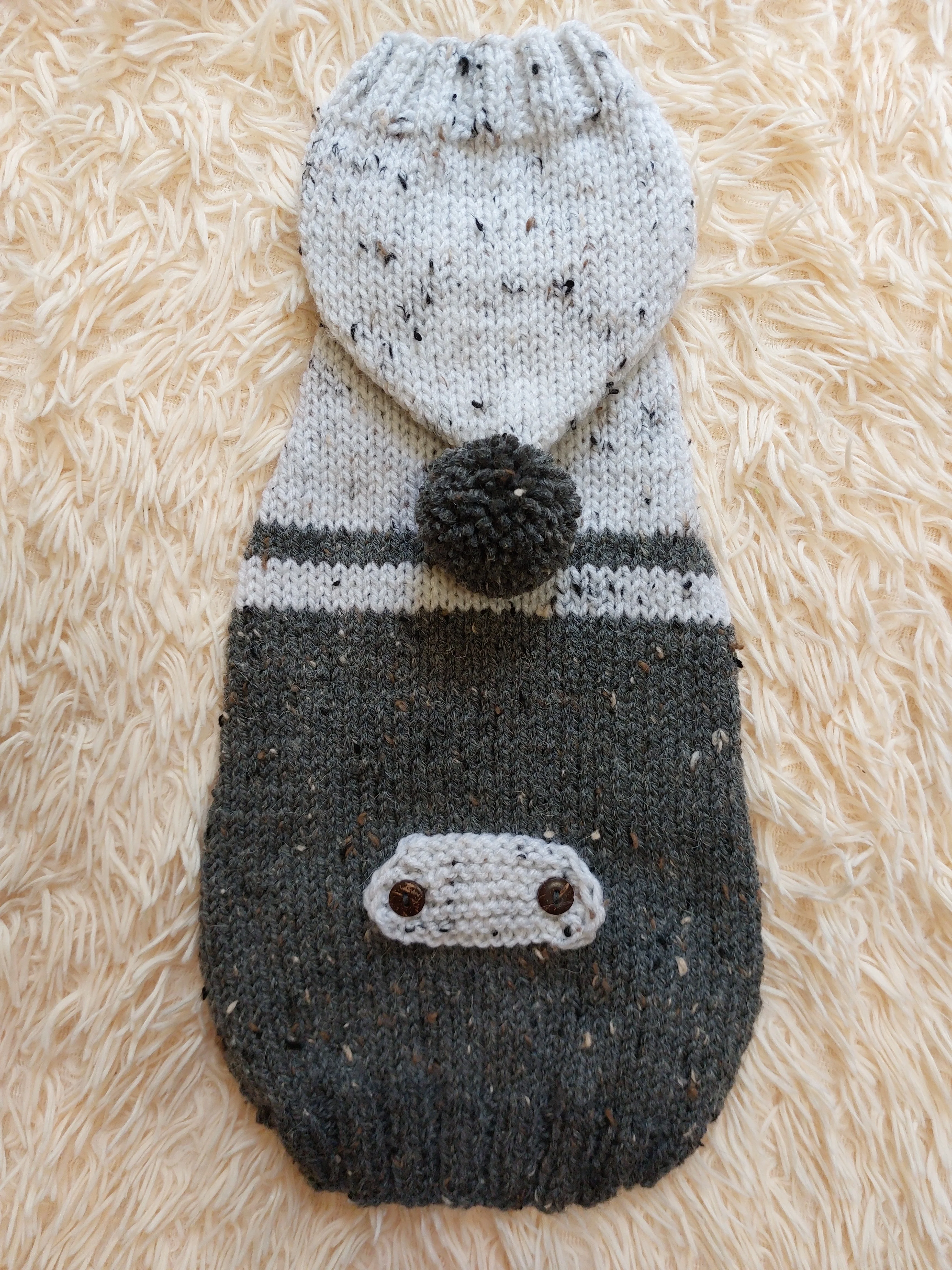 Pet Clothes Warm Alpaca Coat Knitted Vest Sweater Coat Dog Hoodie Clothing Hoody for Photo Props or Dog Gift