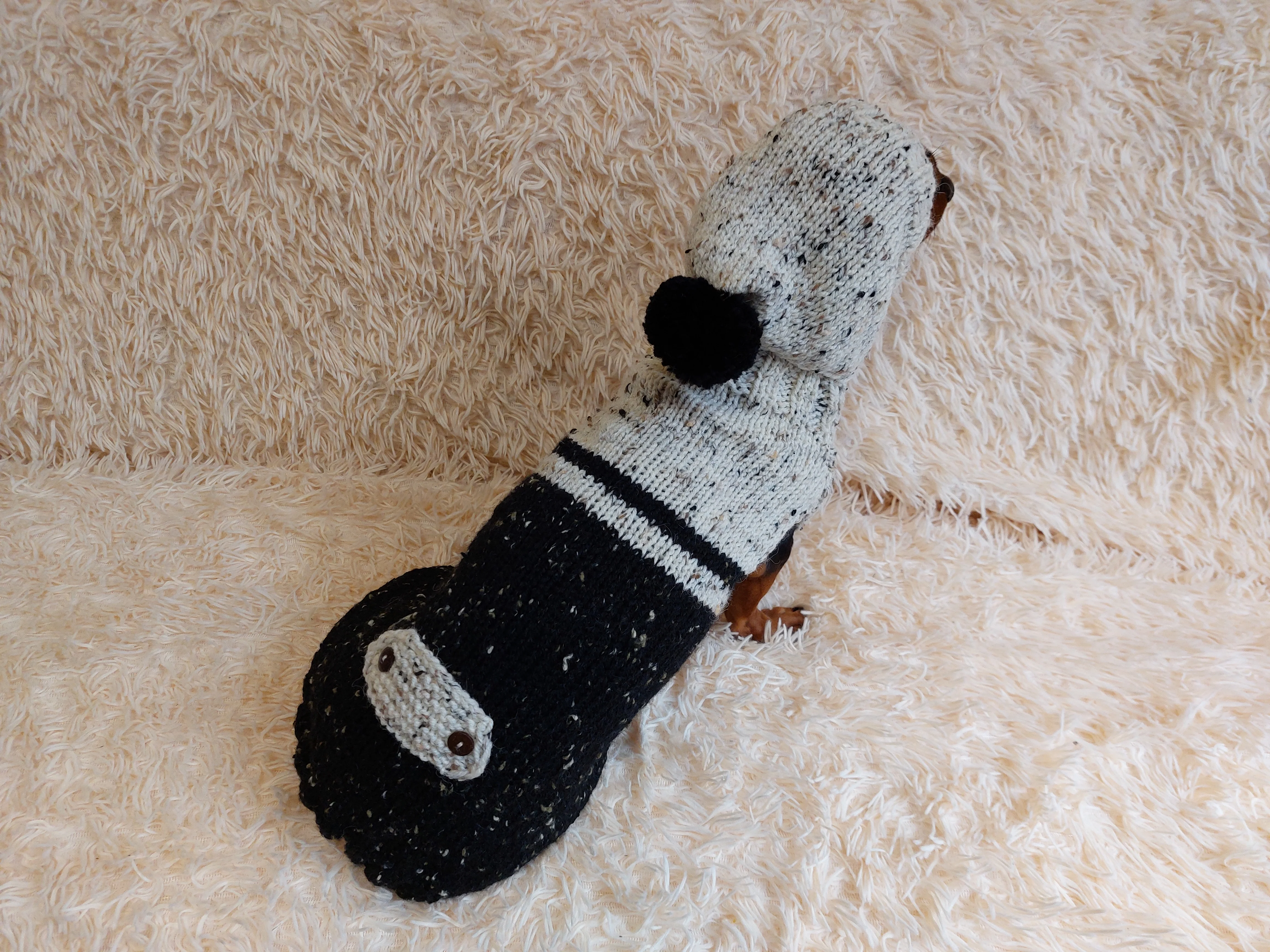 Pet Clothes Warm Alpaca Coat Knitted Vest Sweater Coat Dog Hoodie Clothing Hoody for Photo Props or Dog Gift