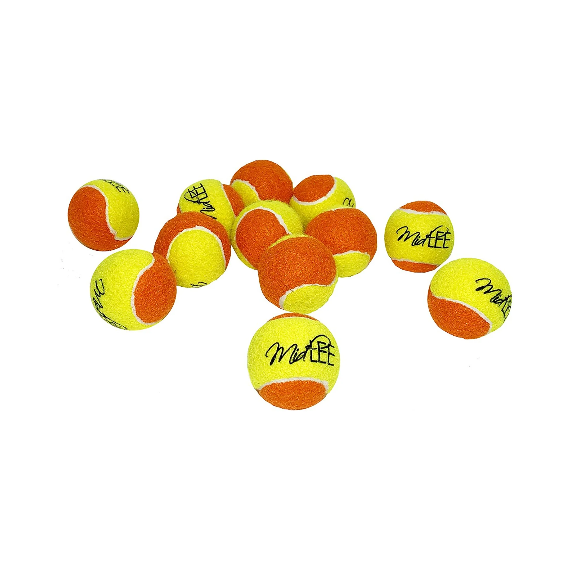 Midlee 2 Yellow/Orange Small Dog Tennis Balls (12-Pack)