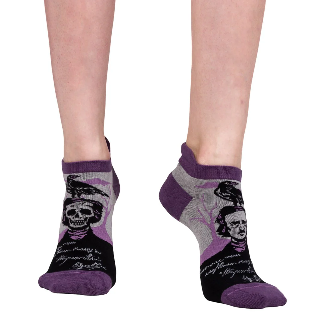 The Raven Poe Ankle Socks