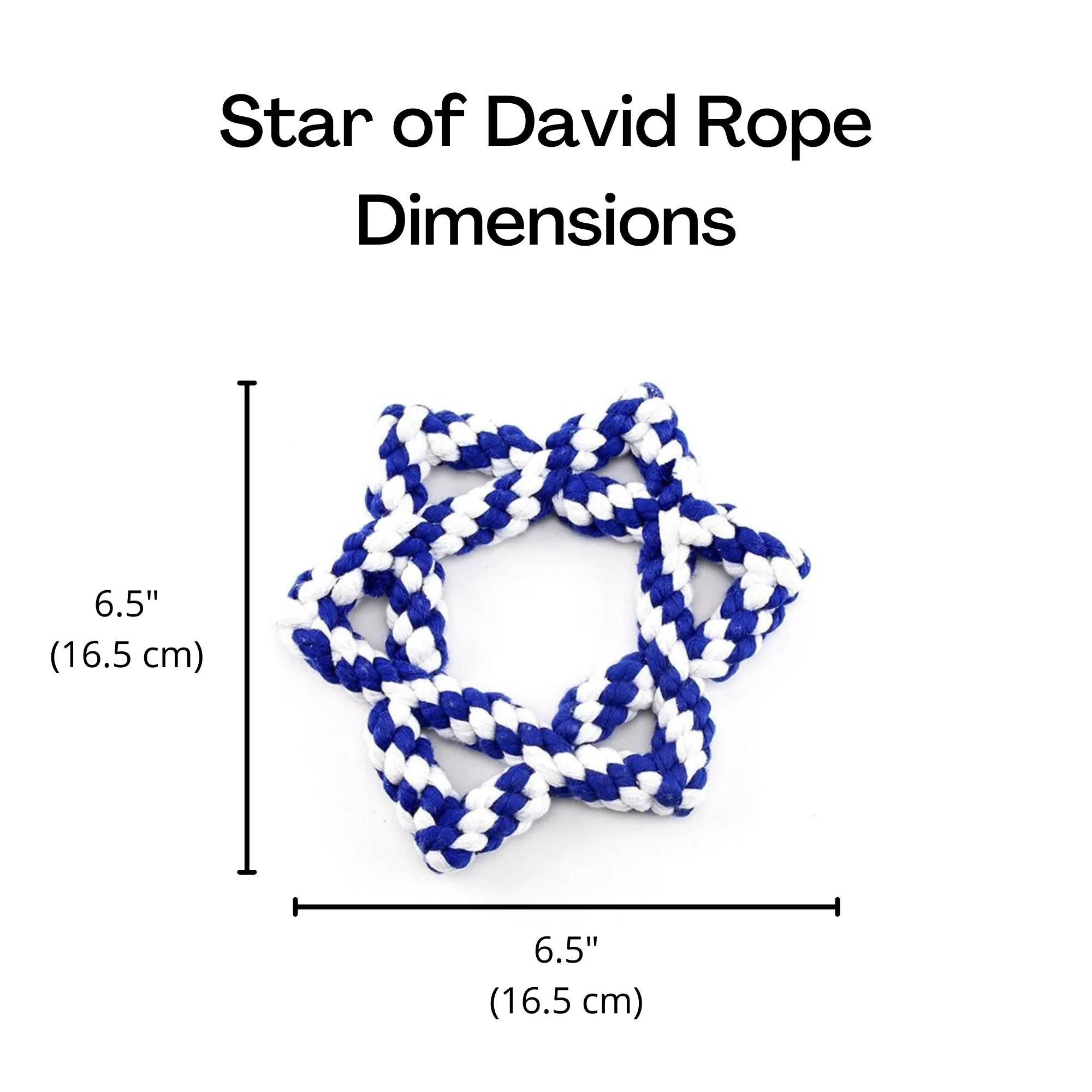 Midlee Star of David 6.5 Rope Dog Toy