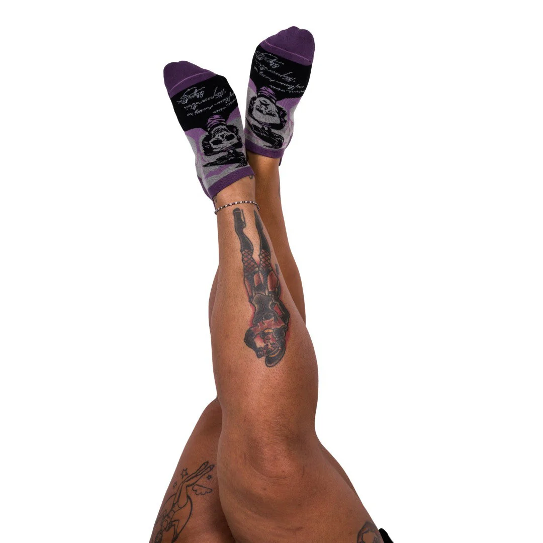 The Raven Poe Ankle Socks