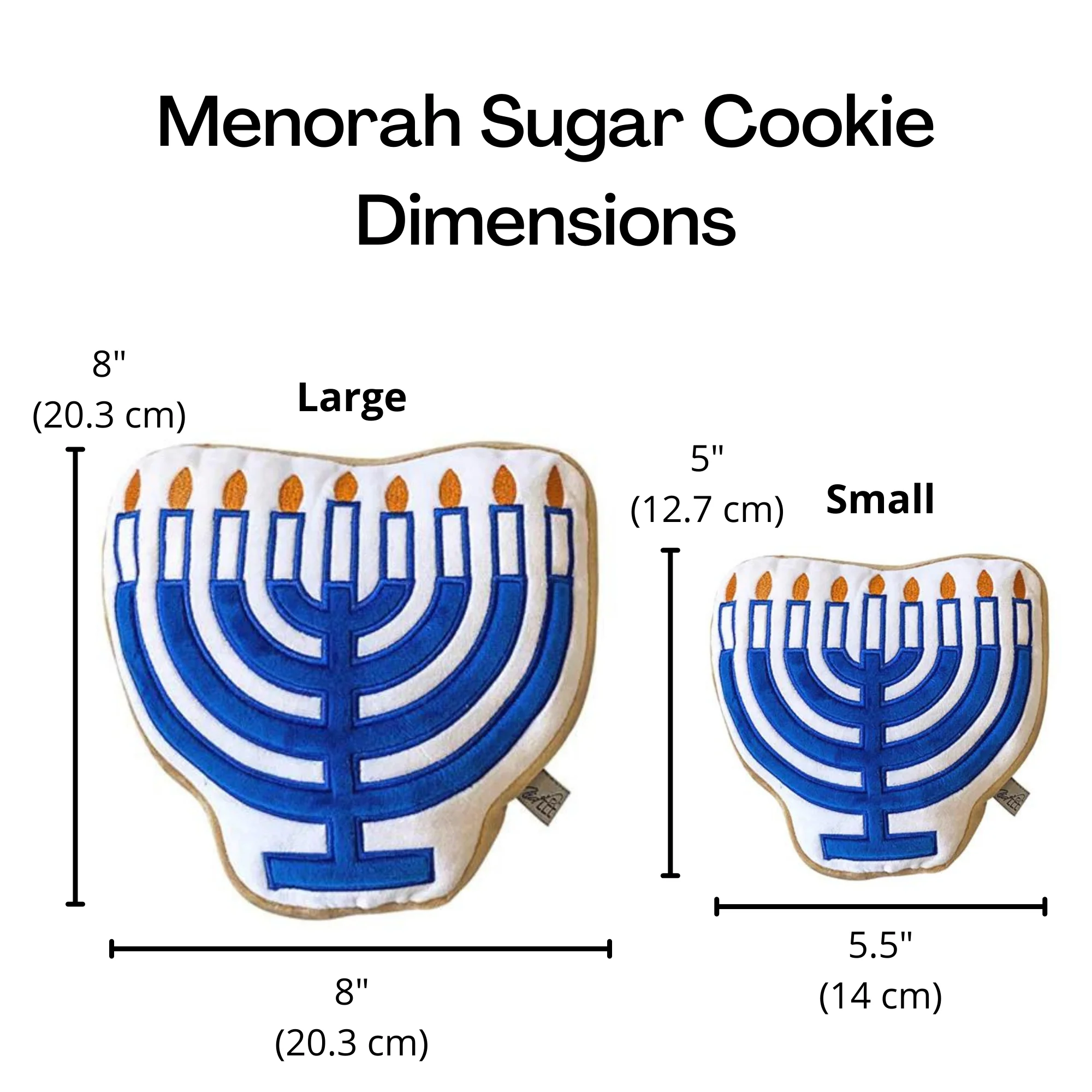 Midlee Menorah Sugar Cookie Dog Toy