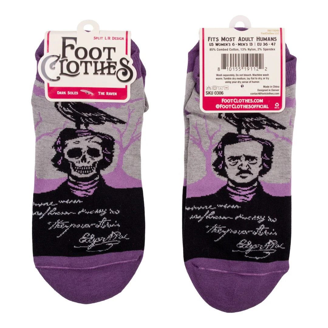 The Raven Poe Ankle Socks