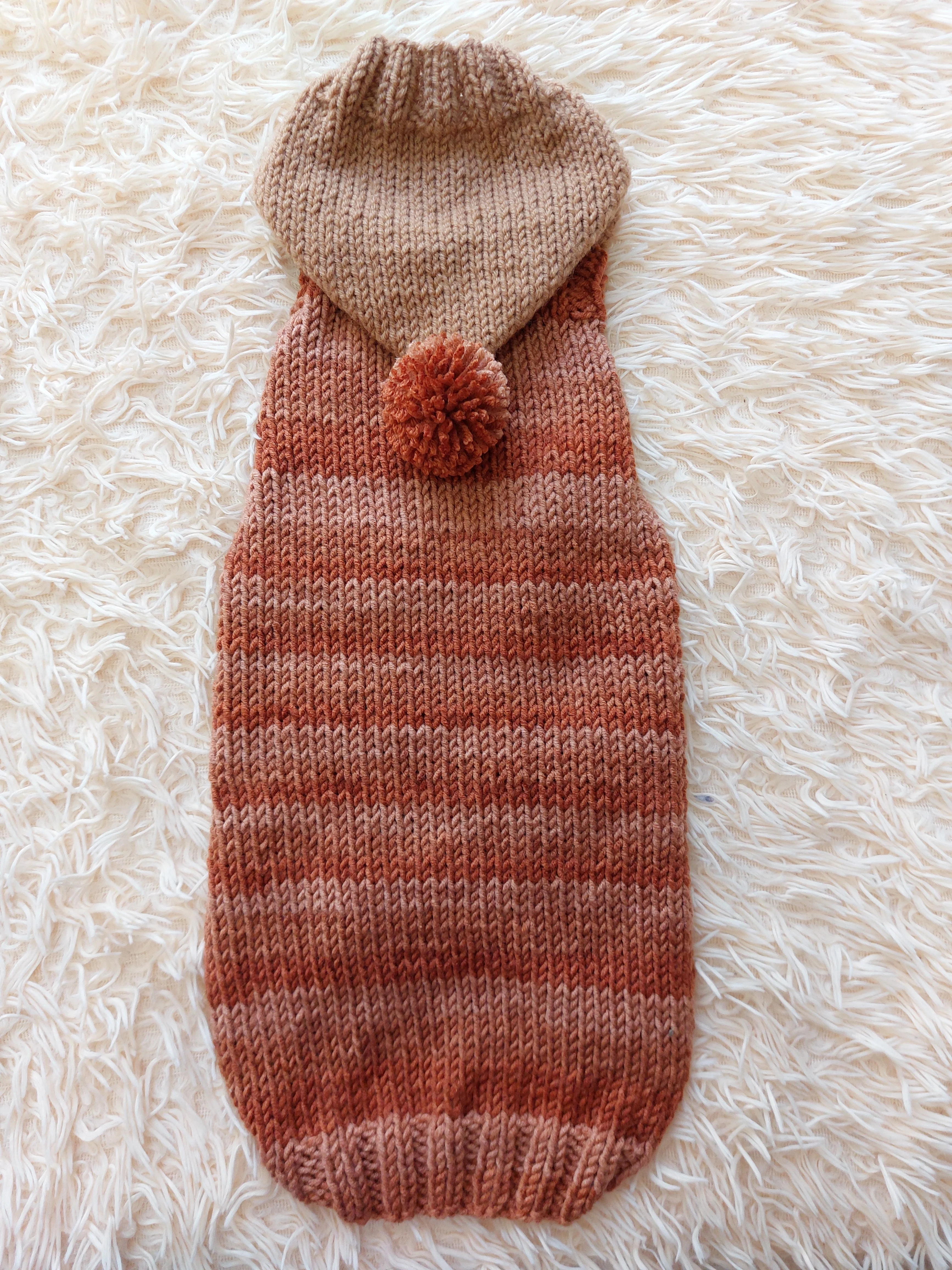 Warm Wool Stylish Clothes Pet Coat, Dog Hoodie, Dachshund Hooded Sweaters, Clothing for dachshund or small dog with sweater with hoodie