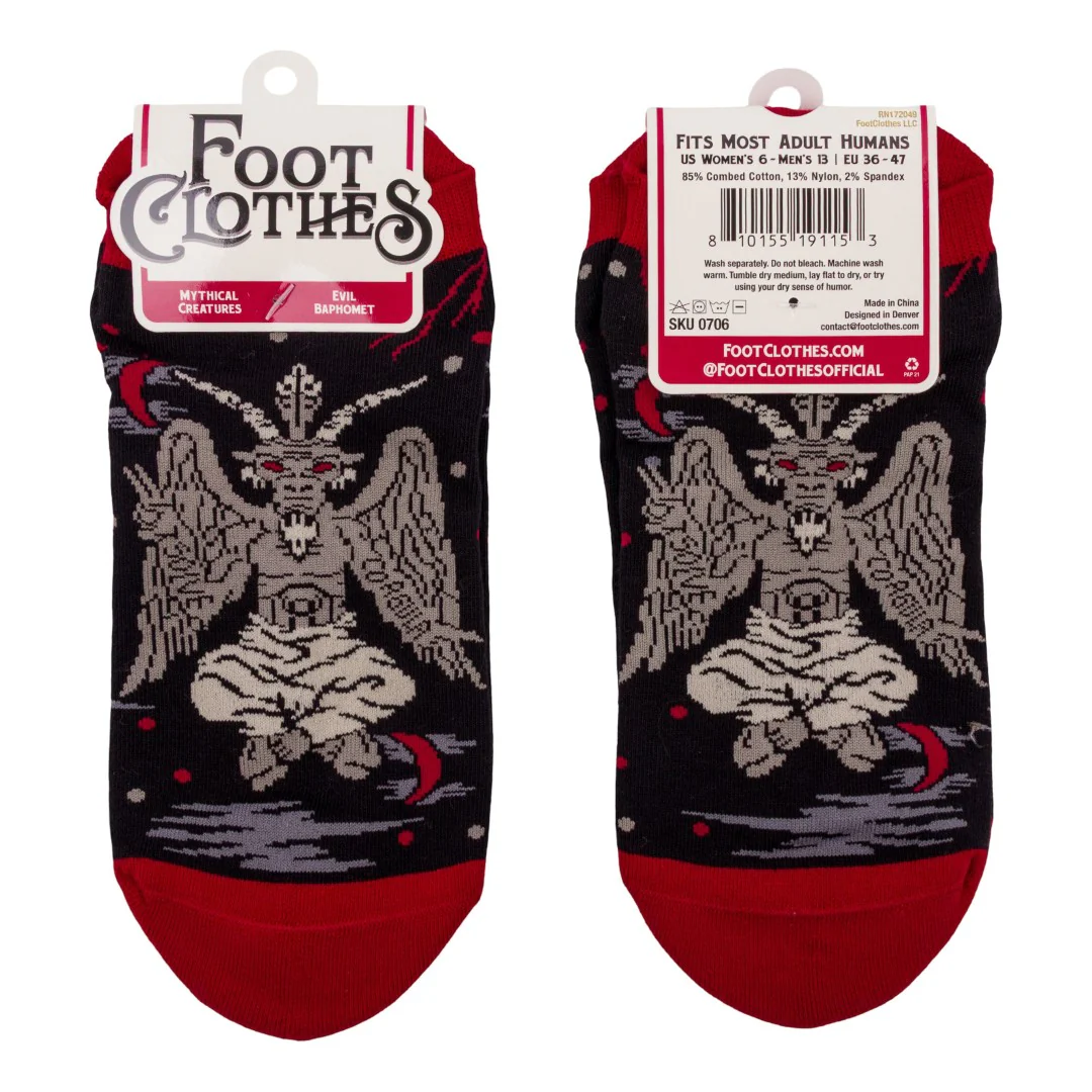 Evil Baphomet Ankle Socks
