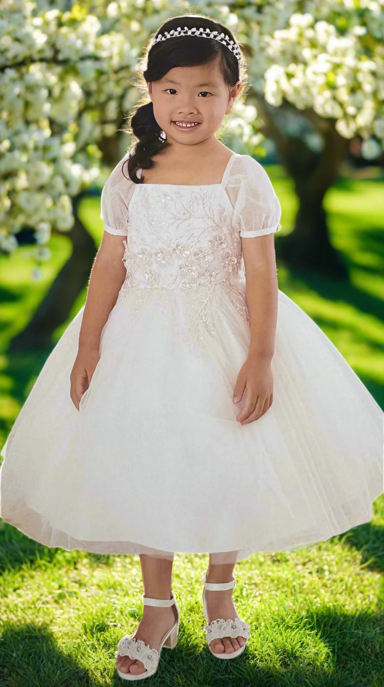 Flower Embroidered Lace Midi