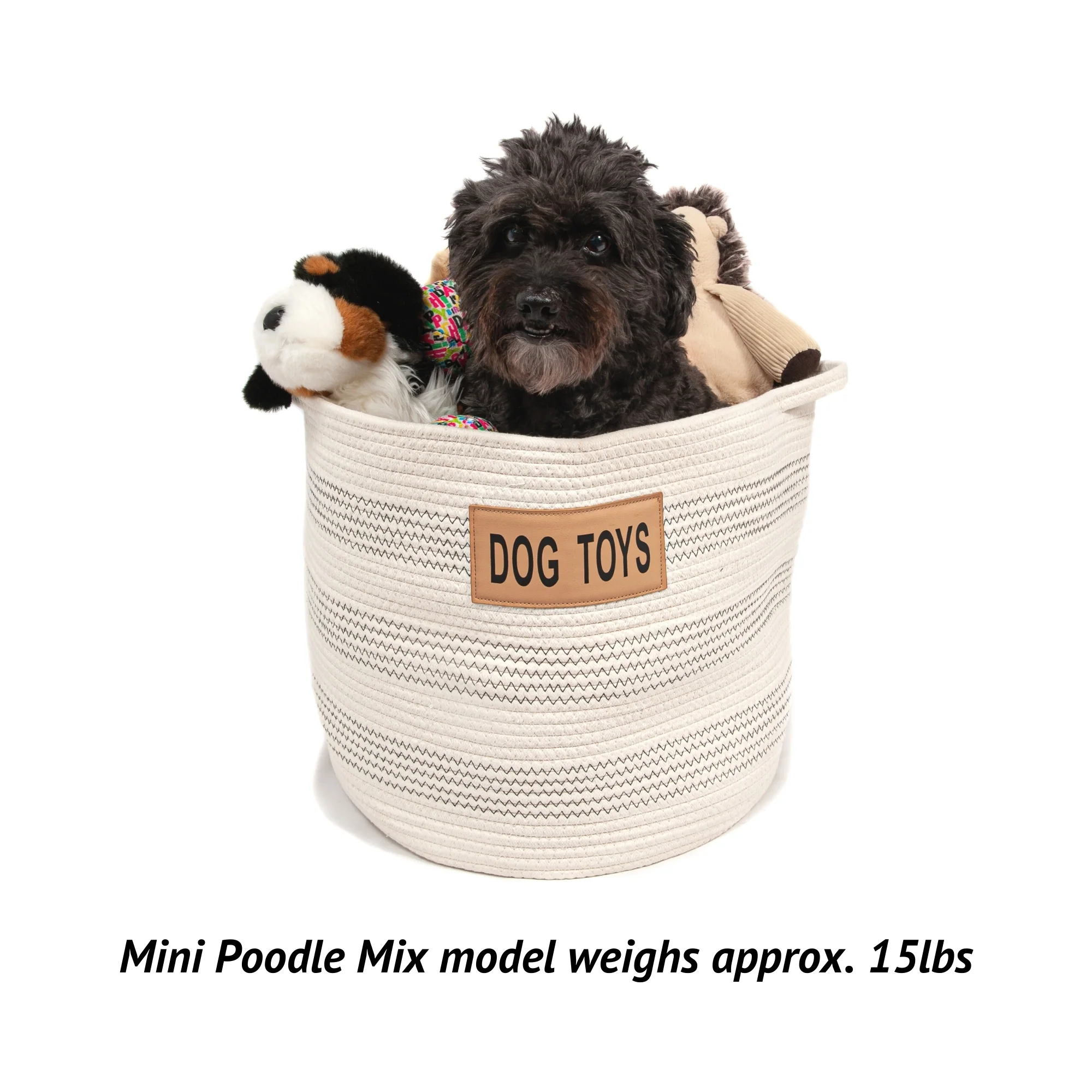 Midlee Dog Toy Rope Cotton Basket