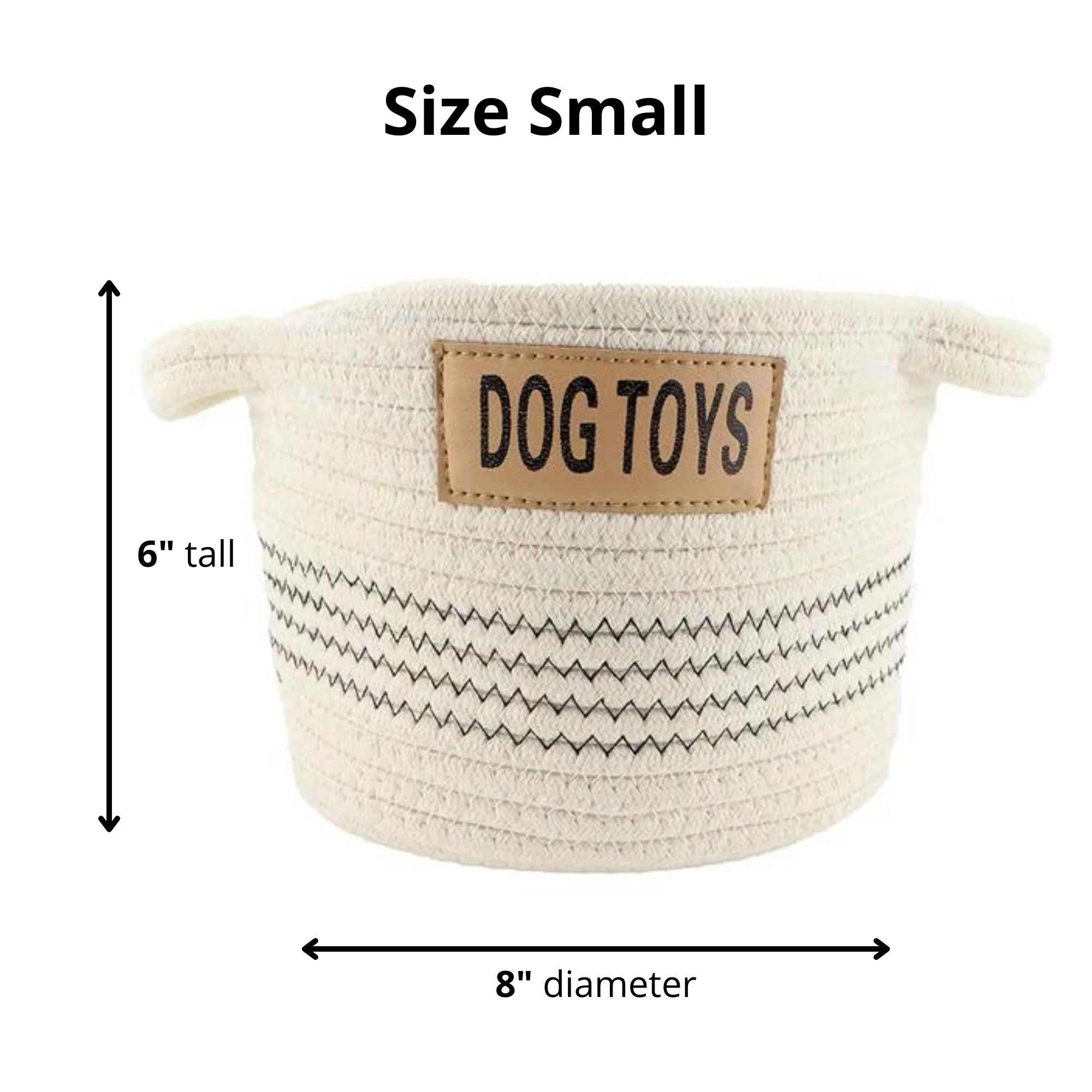Midlee Dog Toy Rope Cotton Basket