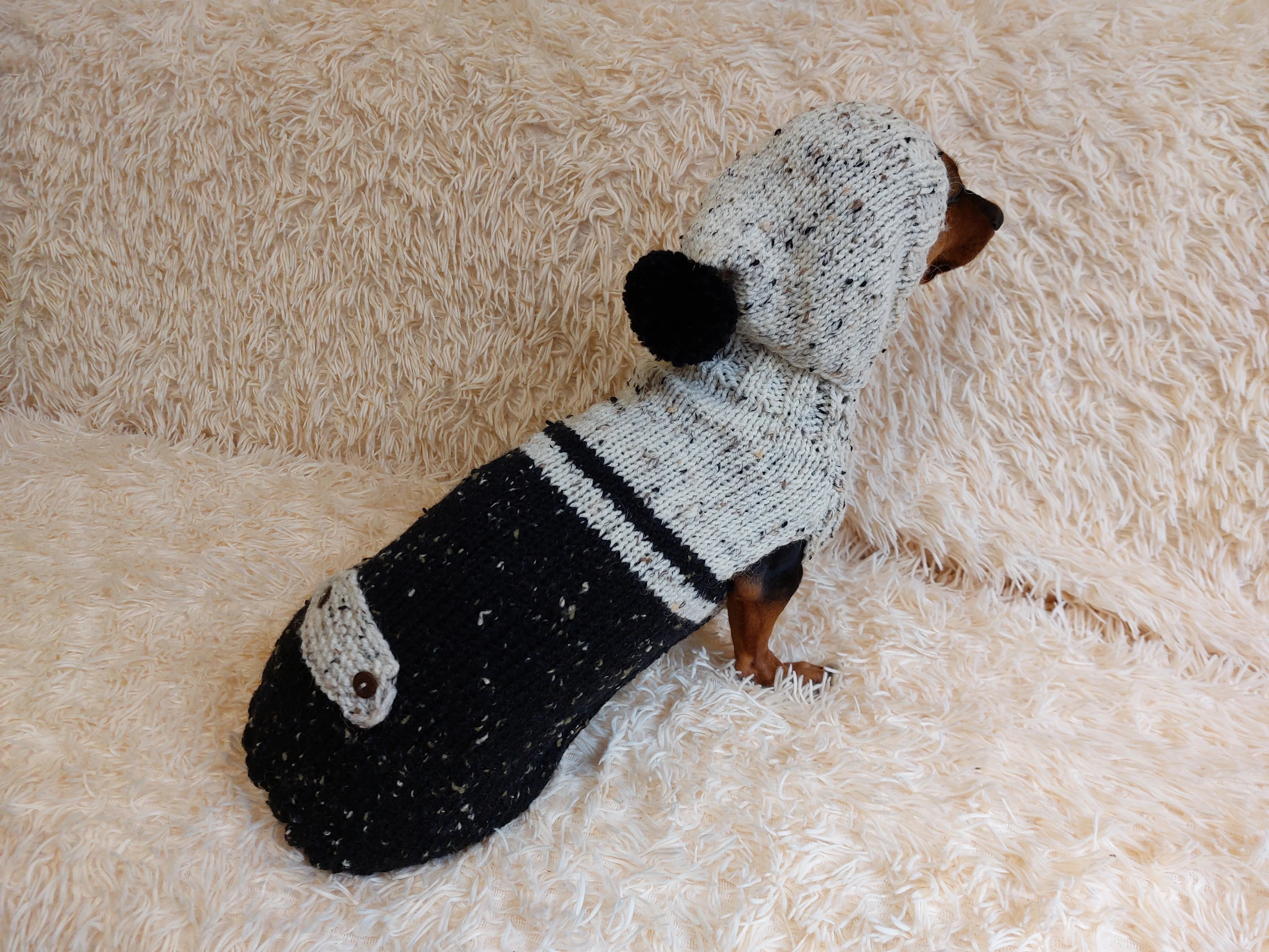 Pet Clothes Warm Alpaca Coat Knitted Vest Sweater Coat Dog Hoodie Clothing Hoody for Photo Props or Dog Gift